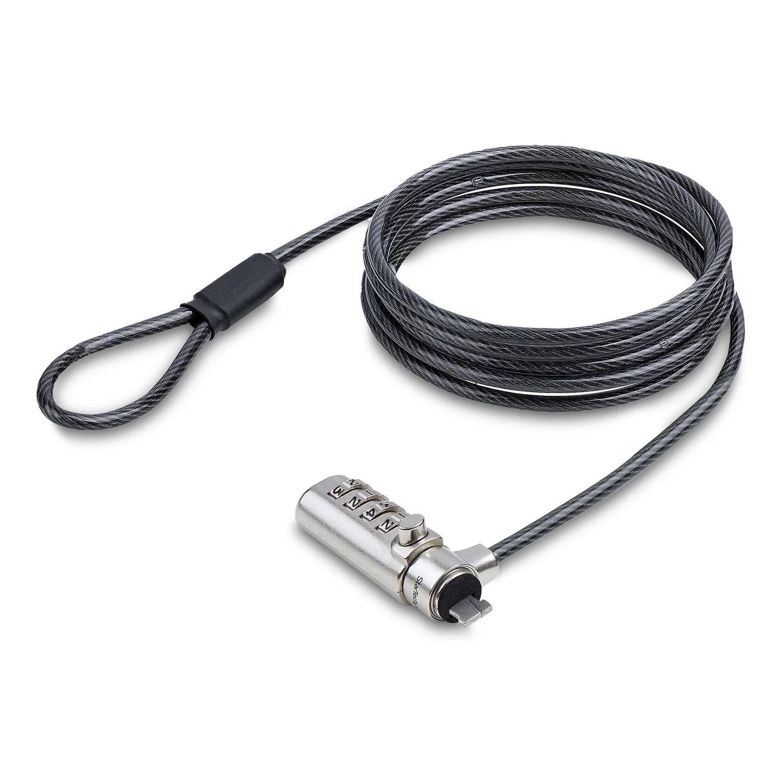 Antivol pour Ordinateur Portable Compatible Nano Slot, Câble de Verrouillage de 1,5m, Sécurité Antivol pour PC Portable, Câble en Acier Résistant aux Coupures, Serrure à 4 Chiffres