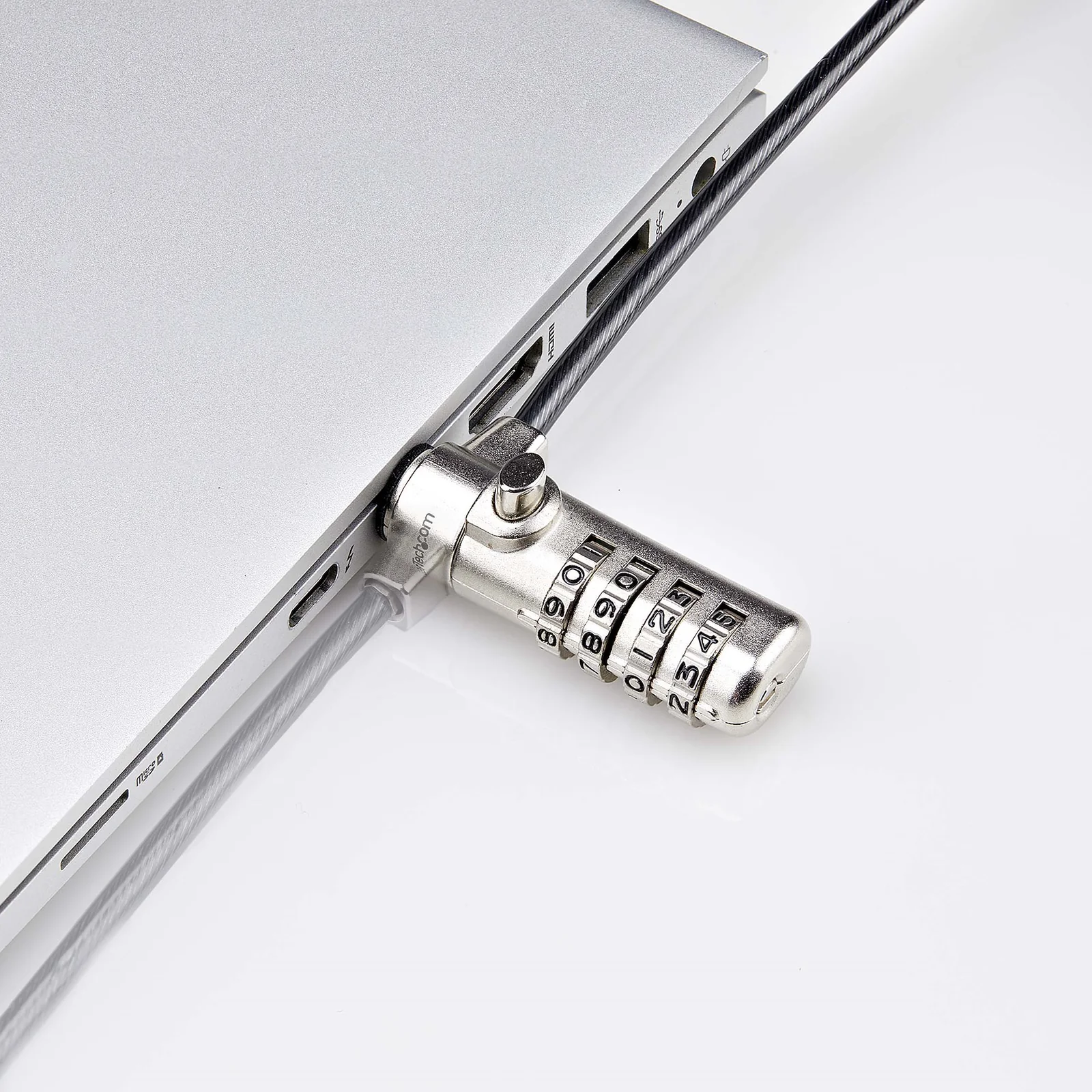 StarTech.com Antivol pour Ordinateur Portable Compatible Nano Slot, Câble de Verrouillage de 1,5m, Sécurité Antivol pour PC Portable, Câble en Acier Résistant aux Coupures, Serrure à 4 Chiffres