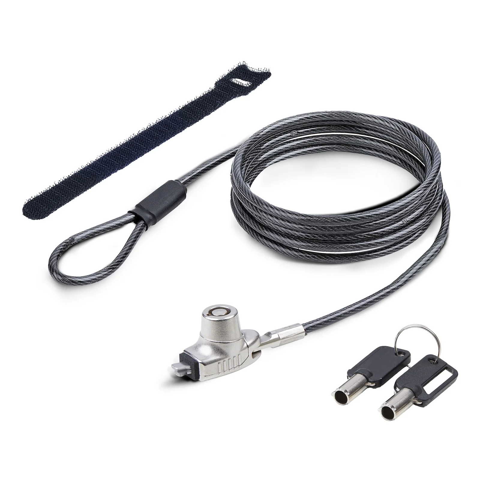 StarTech.com Antivol pour Ordinateur Portable Compatible Slot Noble Wedge ®, Câble de Verrouillage de 1,5m, Sécurité Antivol pour PC Portable, Câble en Acier Résistant aux Coupures, Serrure à Clé