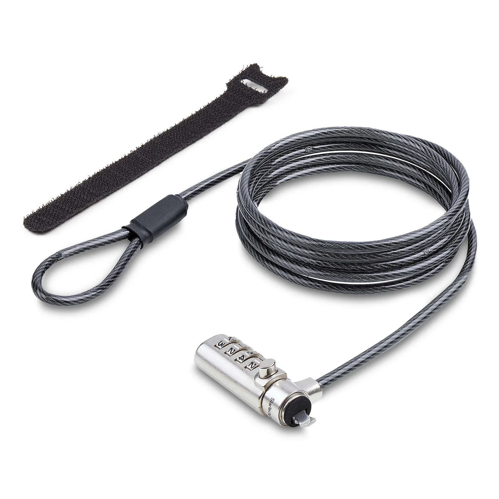 StarTech.com Antivol pour Ordinateur Portable Compatible Slot Noble Wedge ®, Câble de Verrouillage de 1,5m, Sécurité Antivol pour PC Portable, Câble en Acier Résistant aux Coupures, Combo Lock