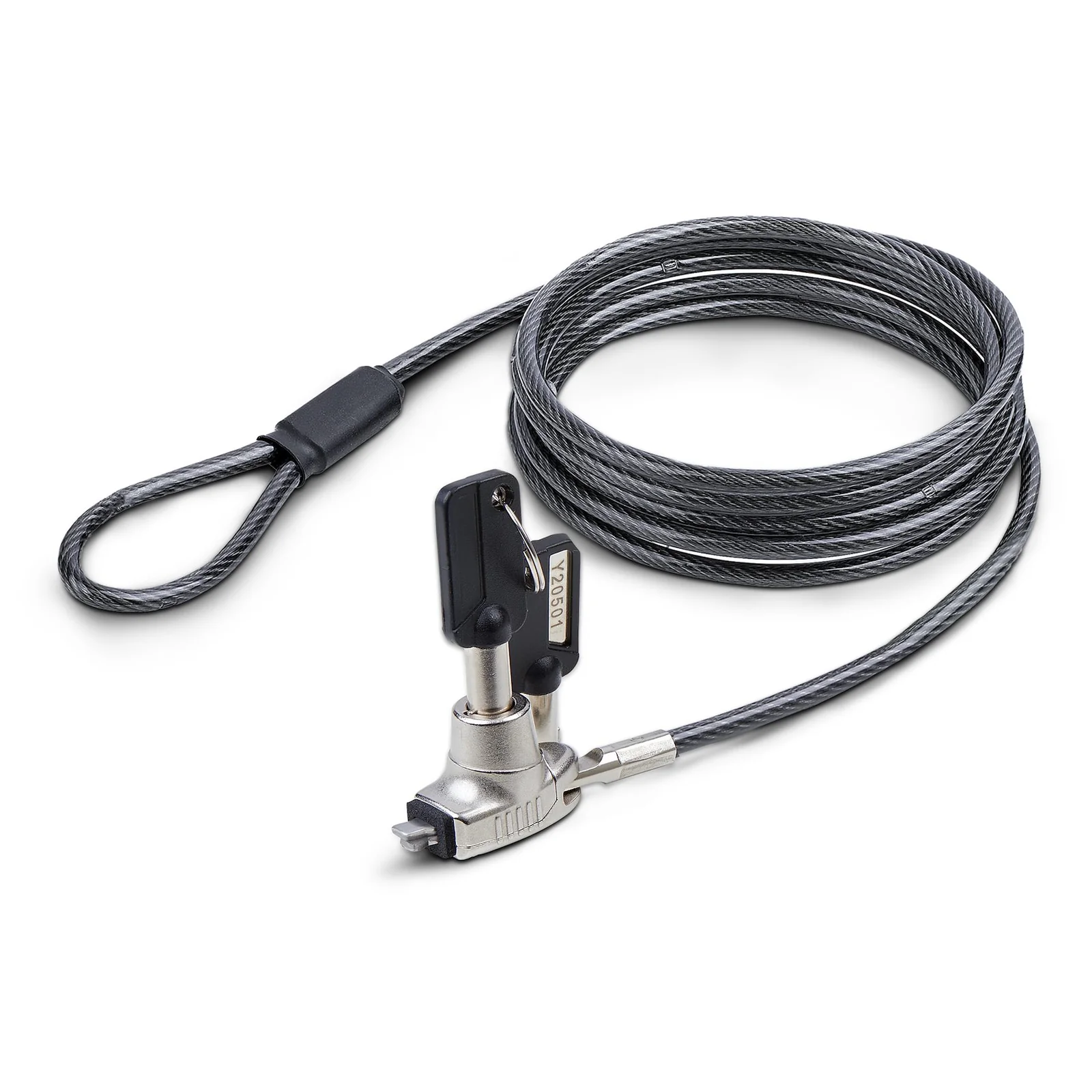 Antivol pour Ordinateur Portable Compatible Slot Noble Wedge ®, Câble de Verrouillage de 1,5m, Sécurité Antivol pour PC Portable, Câble en Acier Résistant aux Coupures, Serrure à Clé