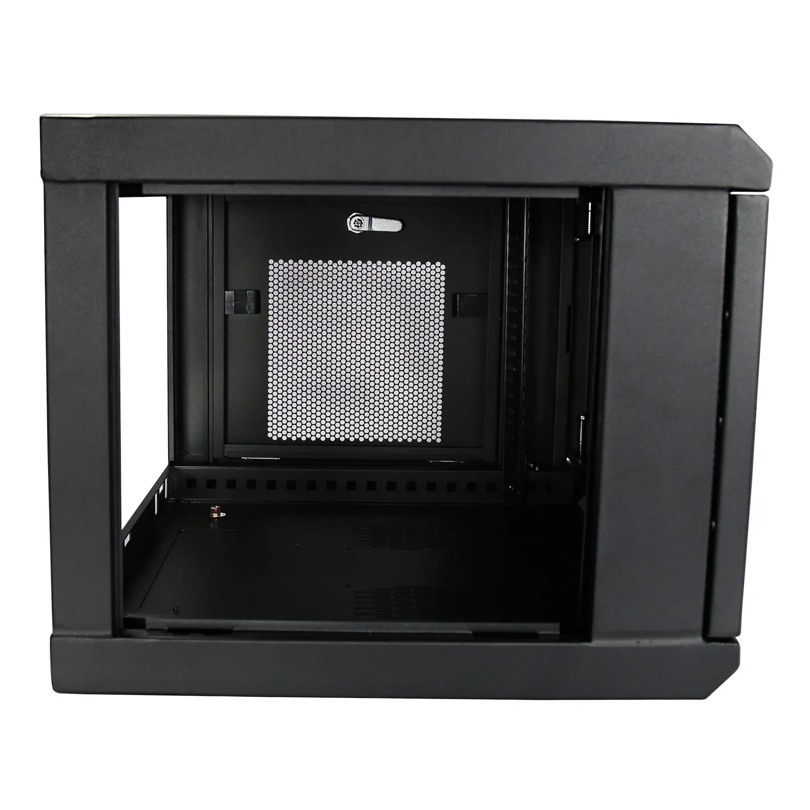 StarTech.com Armoire Réseau Murale à 2 Montants 6U avec Étagère 1U, Armoire Serveur Murale 19" à Charnières pour Équipement IT/AV/Électronique/Ordinateur, Armoire Rack Ventilée Flexible