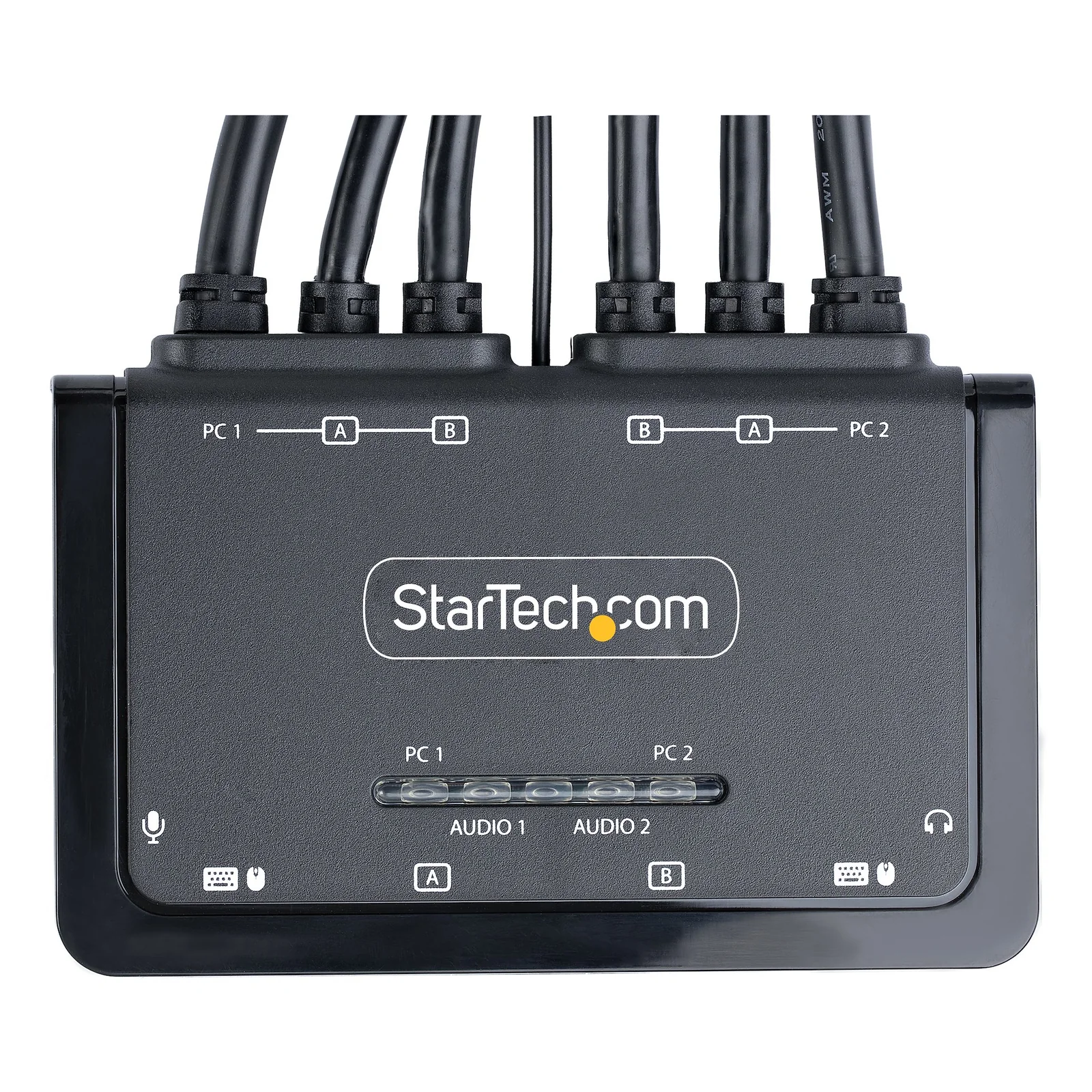 StarTech.com C2-DH46-UA2-CBL-KVM commutateur écran, clavier et souris Noir