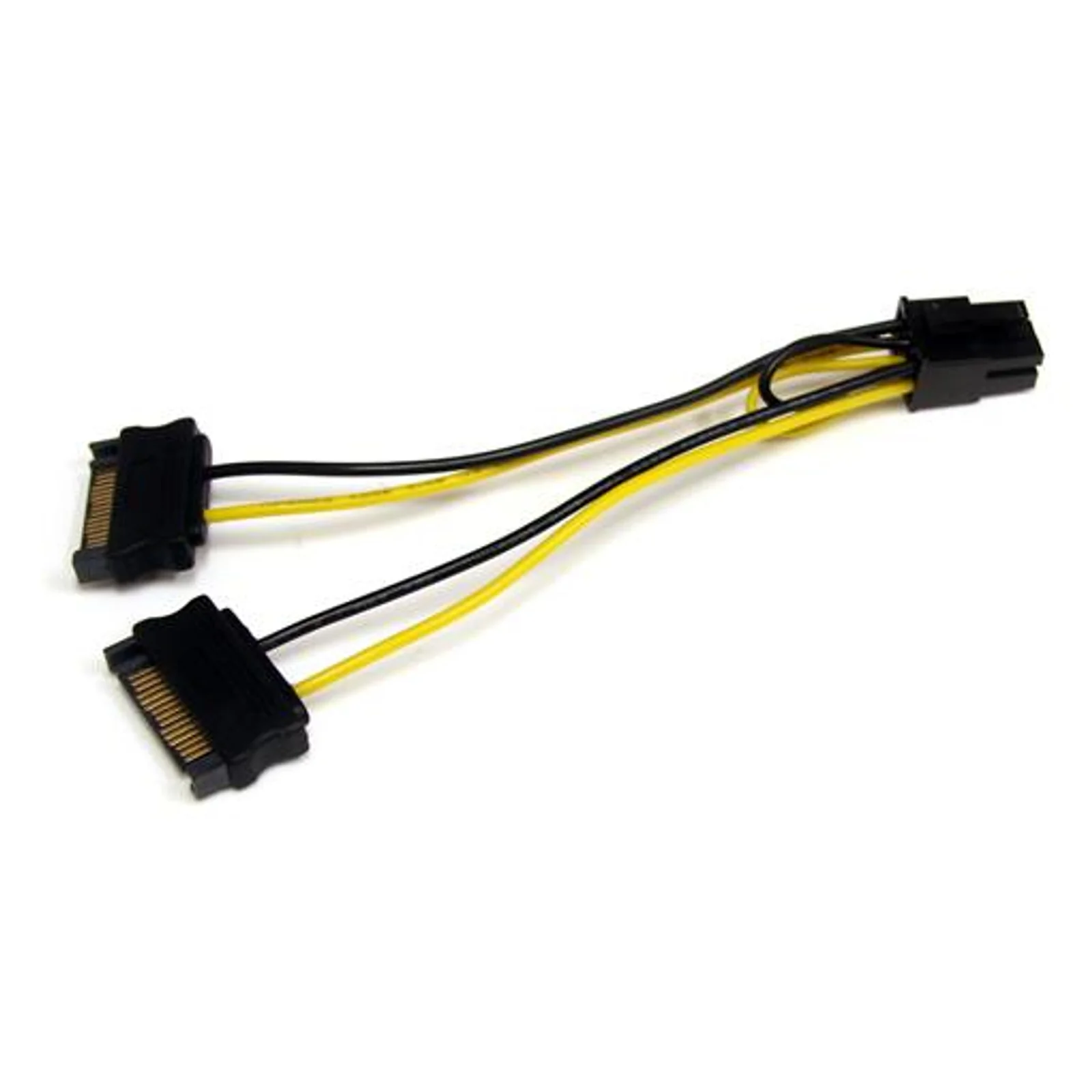 Câble adaptateur d'alimentation SATA vers carte vidéo PCI Express 6 broches de 15 cm