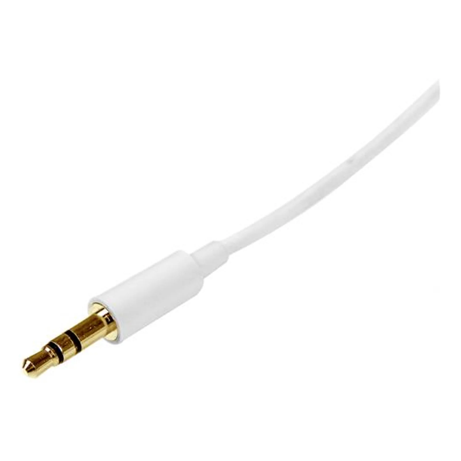 StarTech.com Câble Audio Stéréo Mini-Jack 3.5mm Slim de 1 m - Mâle/Mâle - Blanc
