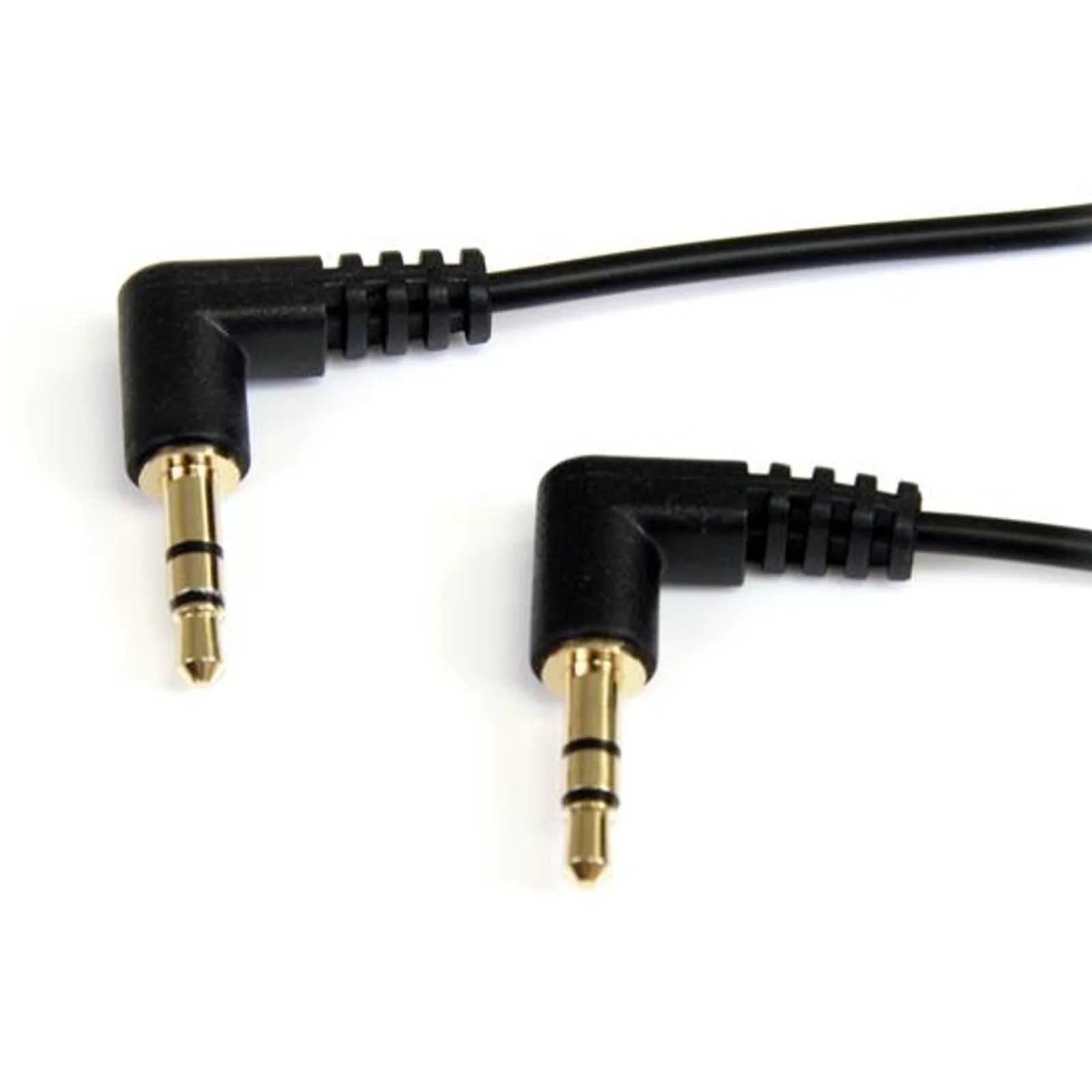 StarTech.com Câble audio stéréo Slim 3,5 mm à angle droit de 30 cm - M/M