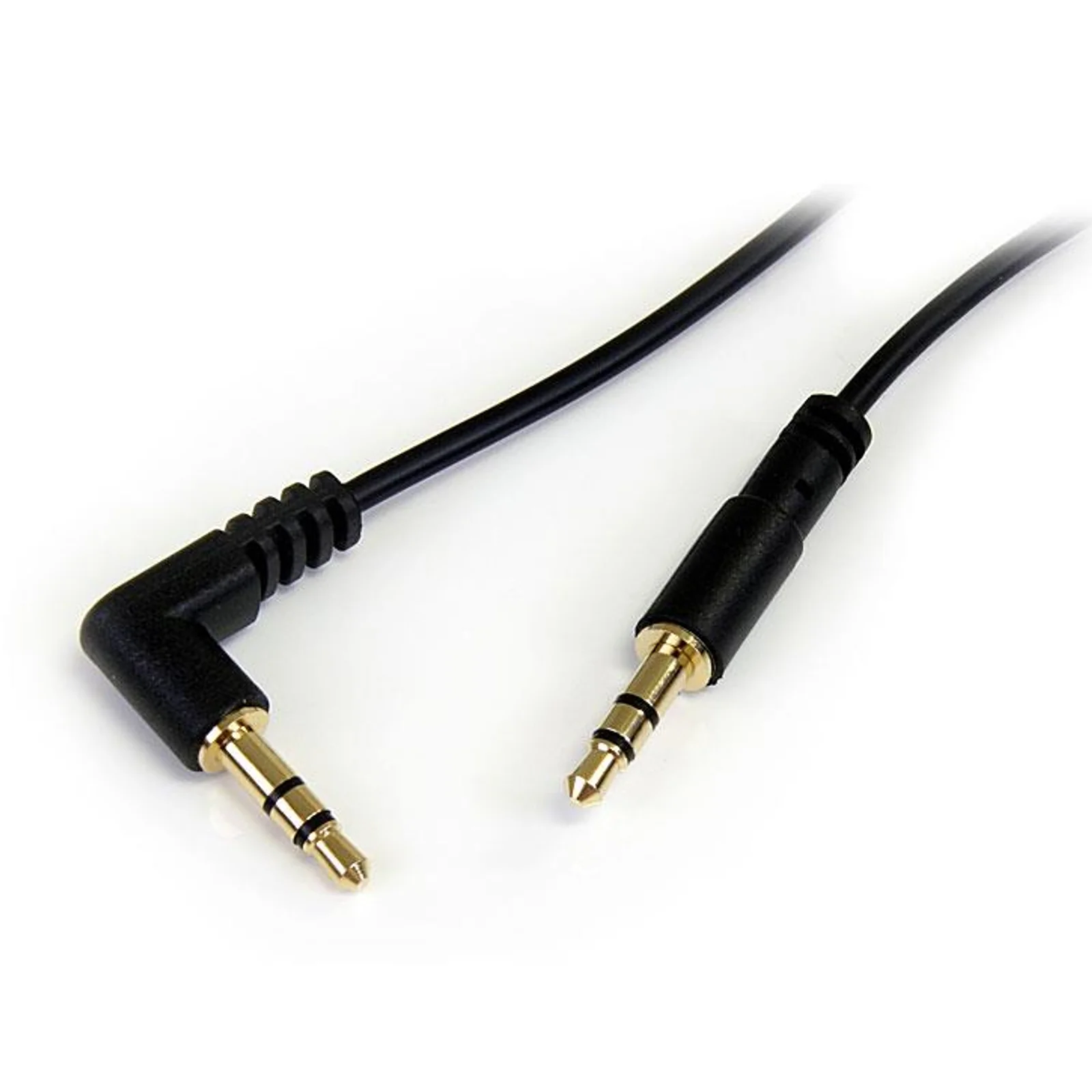 Câble audio stéréo Slim 3,5 mm à angle droit de 30 cm - M/M