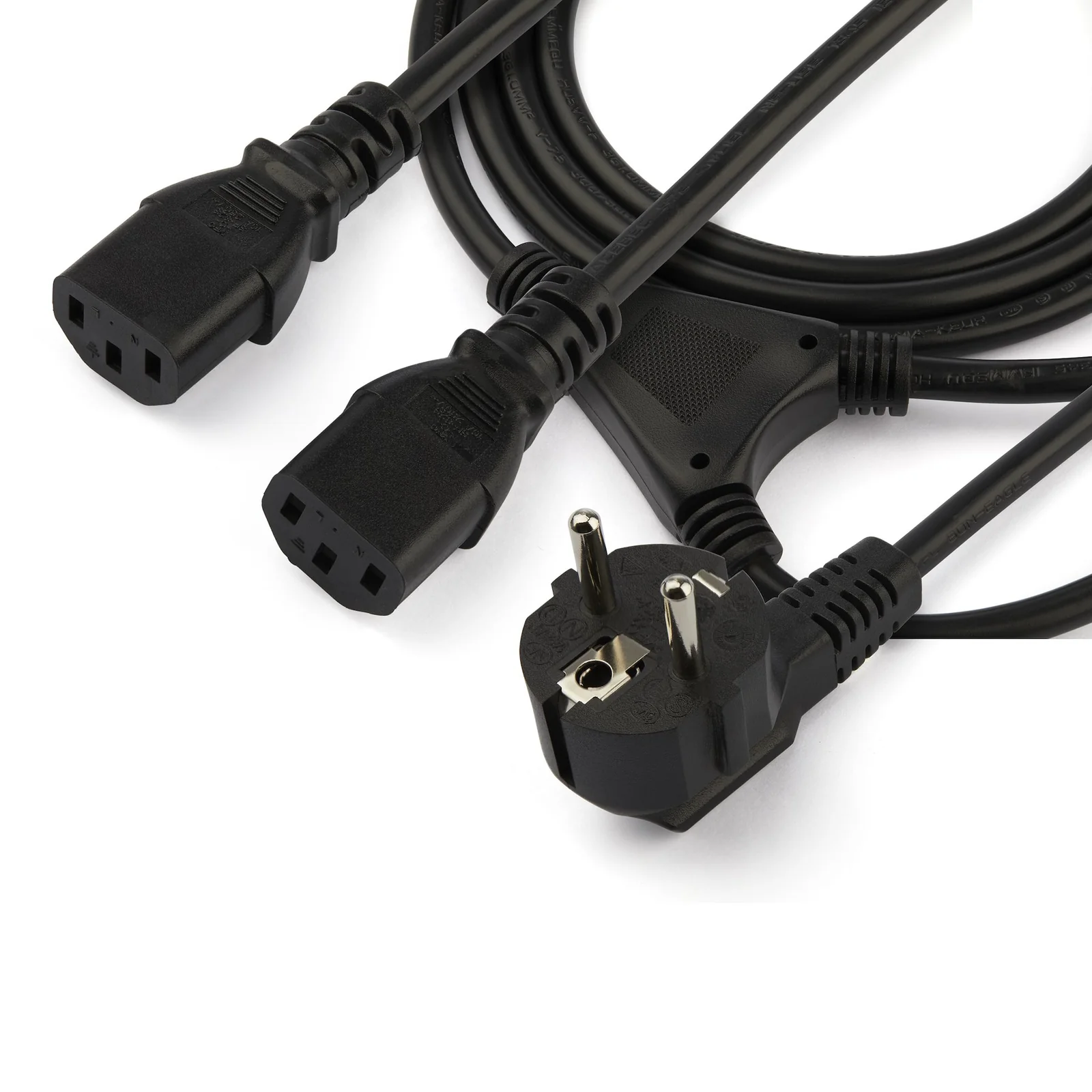 StarTech.com Câble d'alimentation PC - Cordon secteur en Y Schuko vers C13 de 2 m