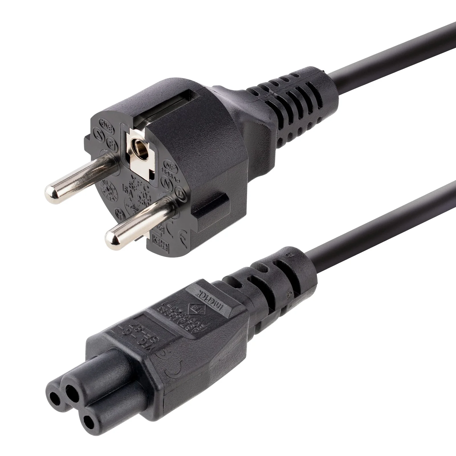 Câble d'Alimentation pour Ordinateur Portable de 3m - Prise EU vers Connecteur C5, 2,5A 250V - Cordon d'Alimentation Clover Leaf/Mickey Mouse - Cordon Alimentation PC Portable