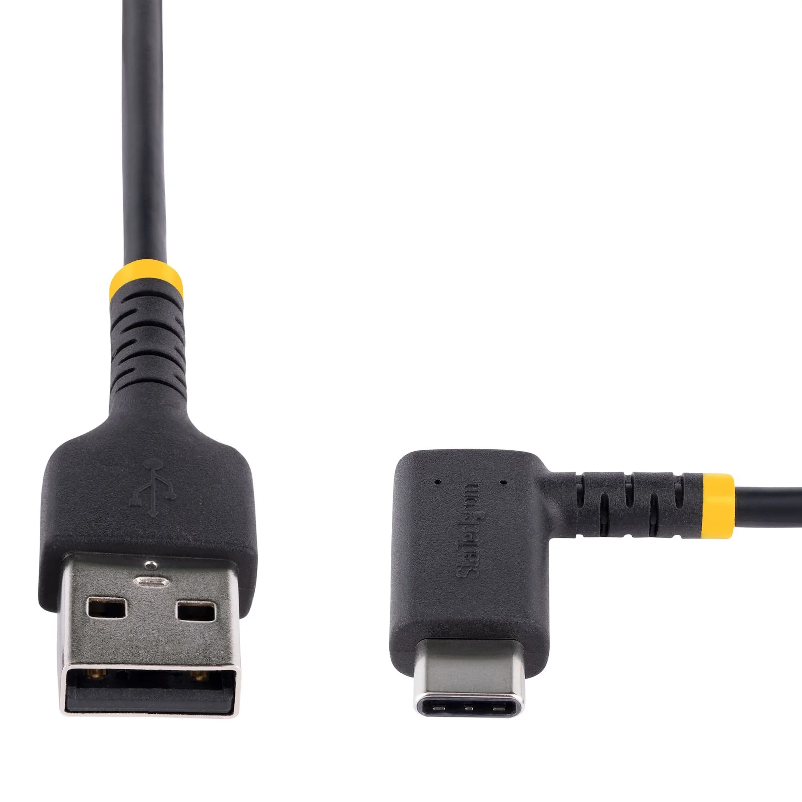 StarTech.com Câble de Charge Rapide USB-A vers USB-C de 15cm, Robuste, Spiralé, Charge et Synchronisation, 3A, USB 2.0, Gaine TPE et Fibre d'Aramide - Cordon de Charge USB