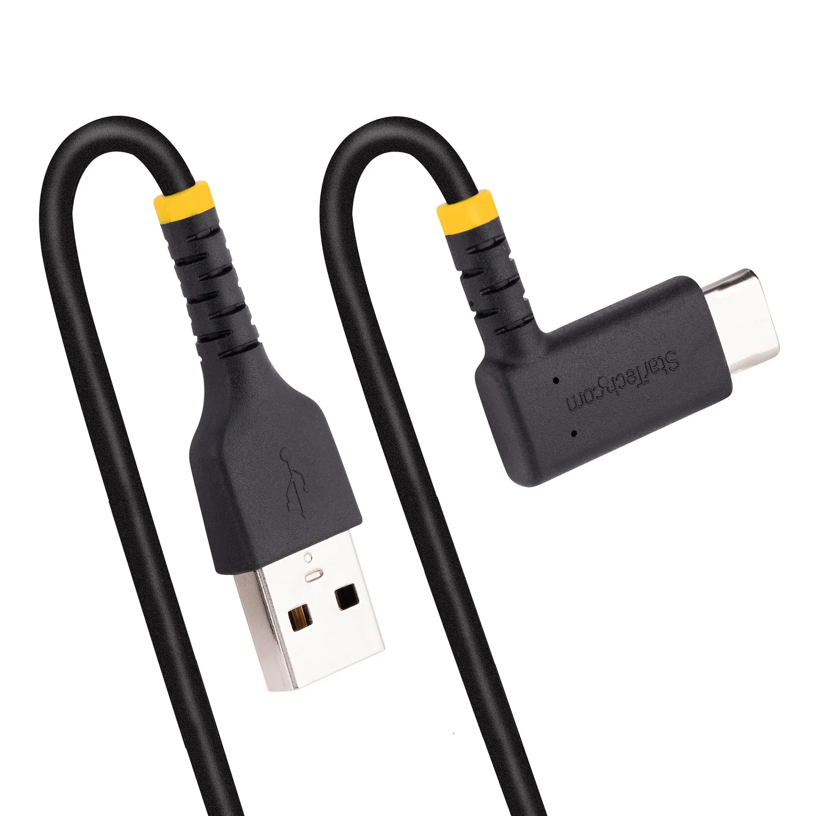StarTech.com Câble de Charge Rapide USB-A vers USB-C de 15cm, Robuste, Spiralé, Charge et Synchronisation, 3A, USB 2.0, Gaine TPE et Fibre d'Aramide - Cordon de Charge USB