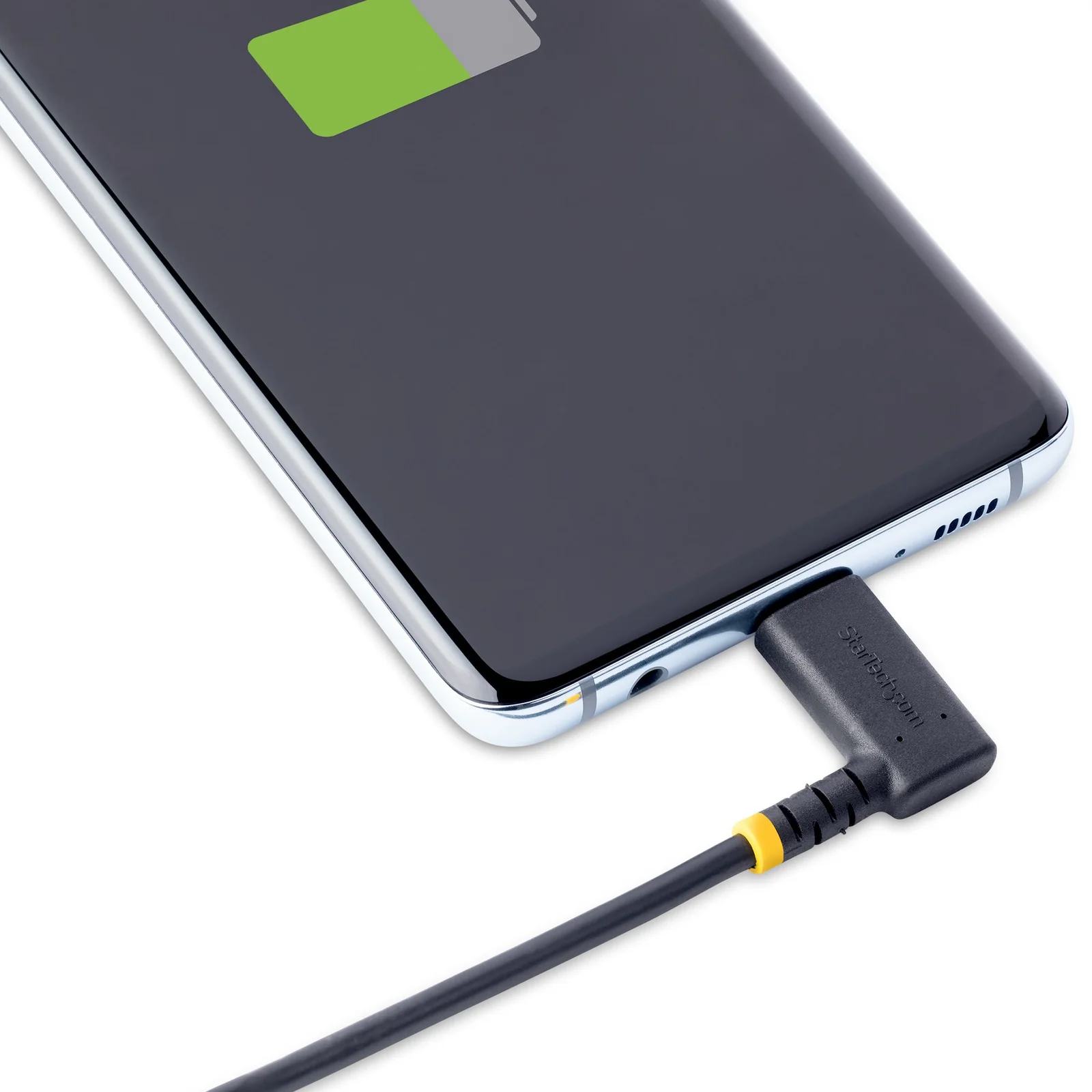 StarTech.com Câble de Charge Rapide USB-C de 15cm, Robuste, Spiralé, Charge et Synchronisation, 3A, USB 2.0, Gaine TPE et Fibre Aramide - Cordon de Charge USB C