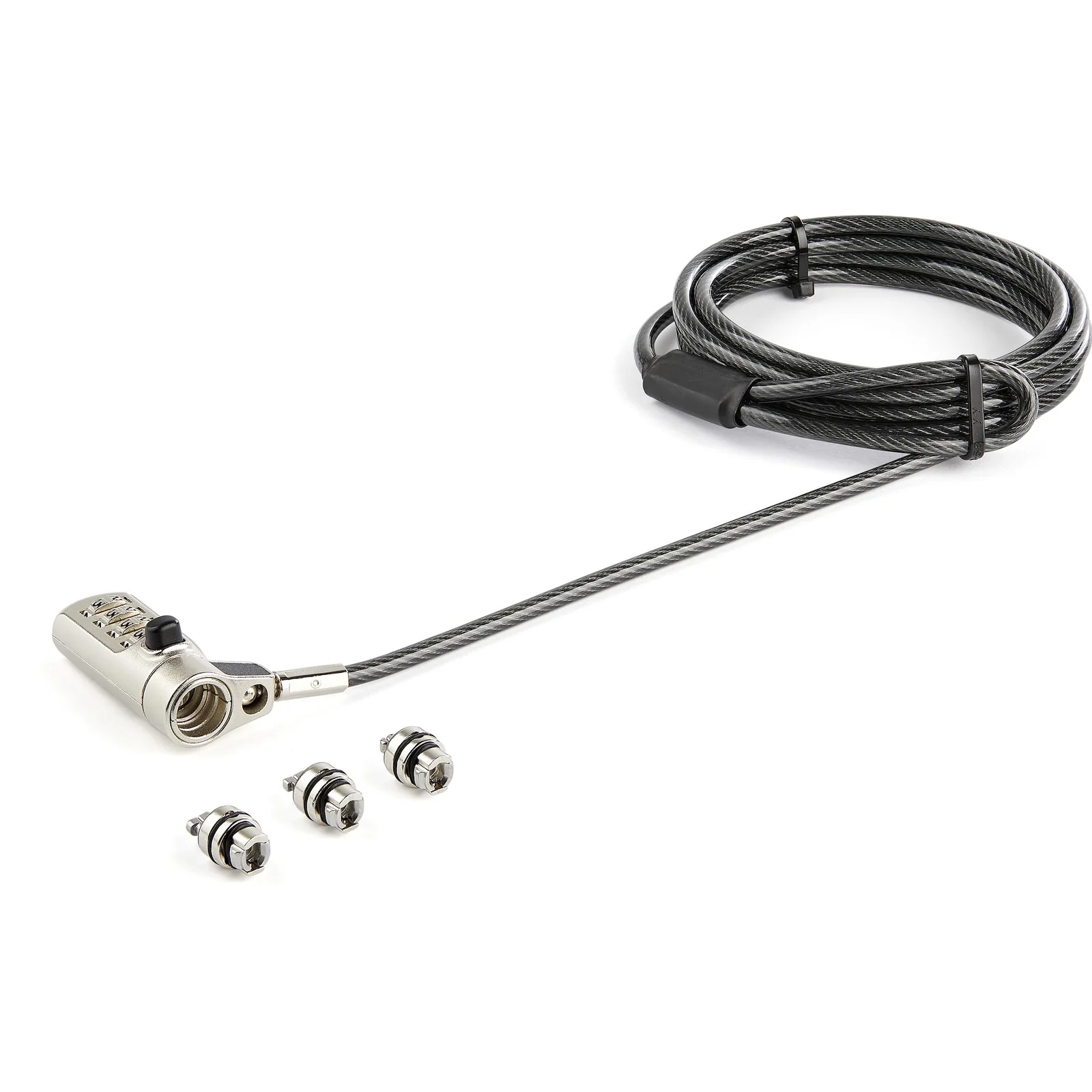 Câble de Verrouillage Universel à Combinaison de 2 m pour Ordinateur Portable - Combinaison à 4 Chiffres - Compatible avec K-Slot, Nano, Wedge Slot - Câble en Acier Antivol