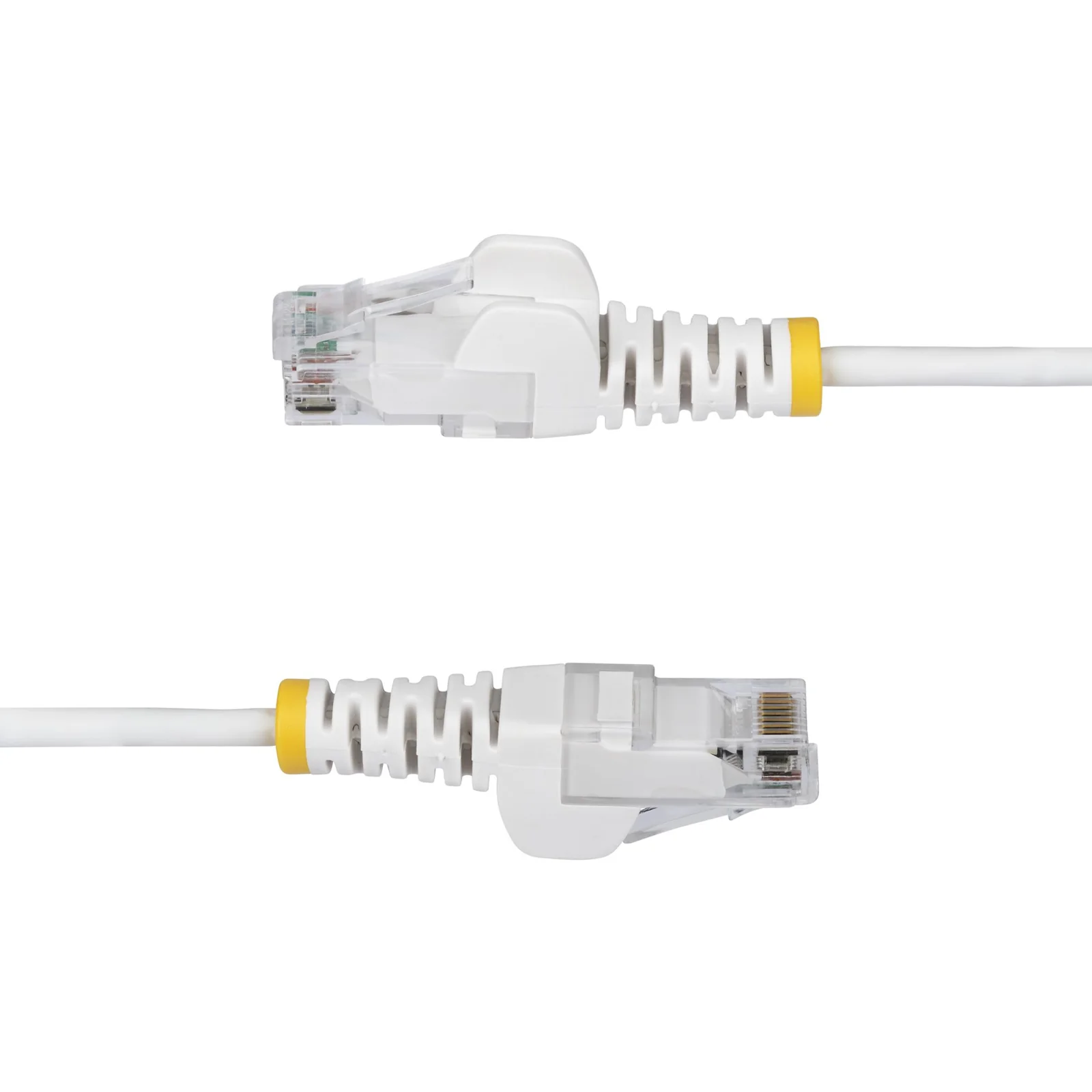 StarTech.com Câble Ethernet CAT6 Blanc Fin de 15m, Sans Accroc, 100W PoE, UTP, LSZH, Fil de Cuivre Pur 28AWG, Cordon Patch Réseau RJ45 avec Serre-Câble, Contrôlé Fluke