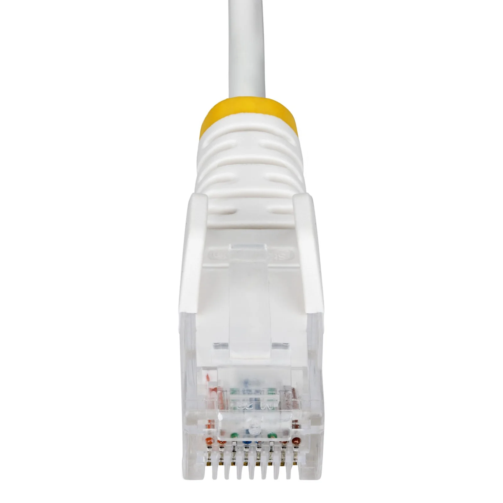 StarTech.com Câble Ethernet CAT6 Blanc Fin de 15m, Sans Accroc, 100W PoE, UTP, LSZH, Fil de Cuivre Pur 28AWG, Cordon Patch Réseau RJ45 avec Serre-Câble, Contrôlé Fluke