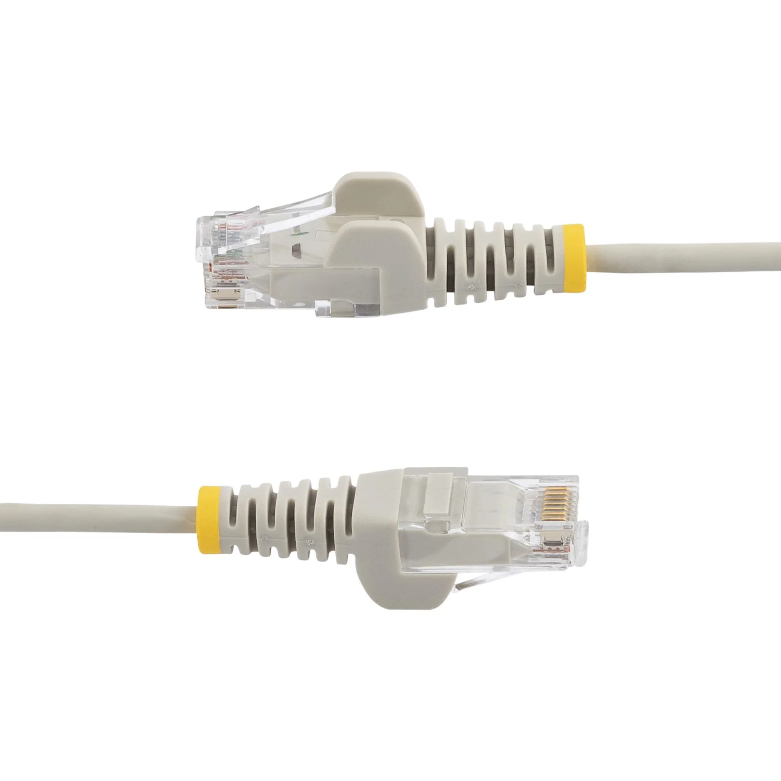 StarTech.com Câble Ethernet CAT6 Gris Fin de 15m, Sans Accroc, 100W PoE, UTP, LSZH, Fil de Cuivre Pur 28AWG, Cordon Patch Réseau RJ45 avec Serre-Câble, Contrôlé Fluke