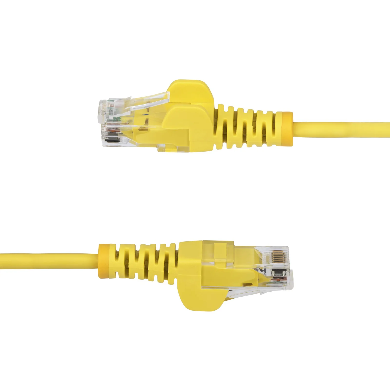 StarTech.com Câble Ethernet CAT6 Jaune Fin de 15m, Sans Accroc, 100W PoE, UTP, LSZH, Fil de Cuivre Pur 28AWG, Cordon Patch Réseau RJ45 avec Serre-Câble, Contrôlé Fluke