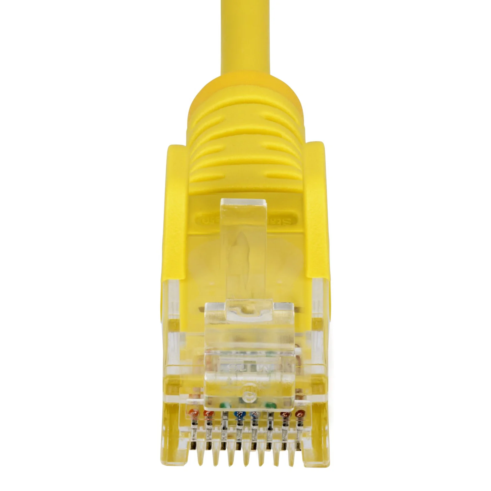 StarTech.com Câble Ethernet CAT6 Jaune Fin de 15m, Sans Accroc, 100W PoE, UTP, LSZH, Fil de Cuivre Pur 28AWG, Cordon Patch Réseau RJ45 avec Serre-Câble, Contrôlé Fluke