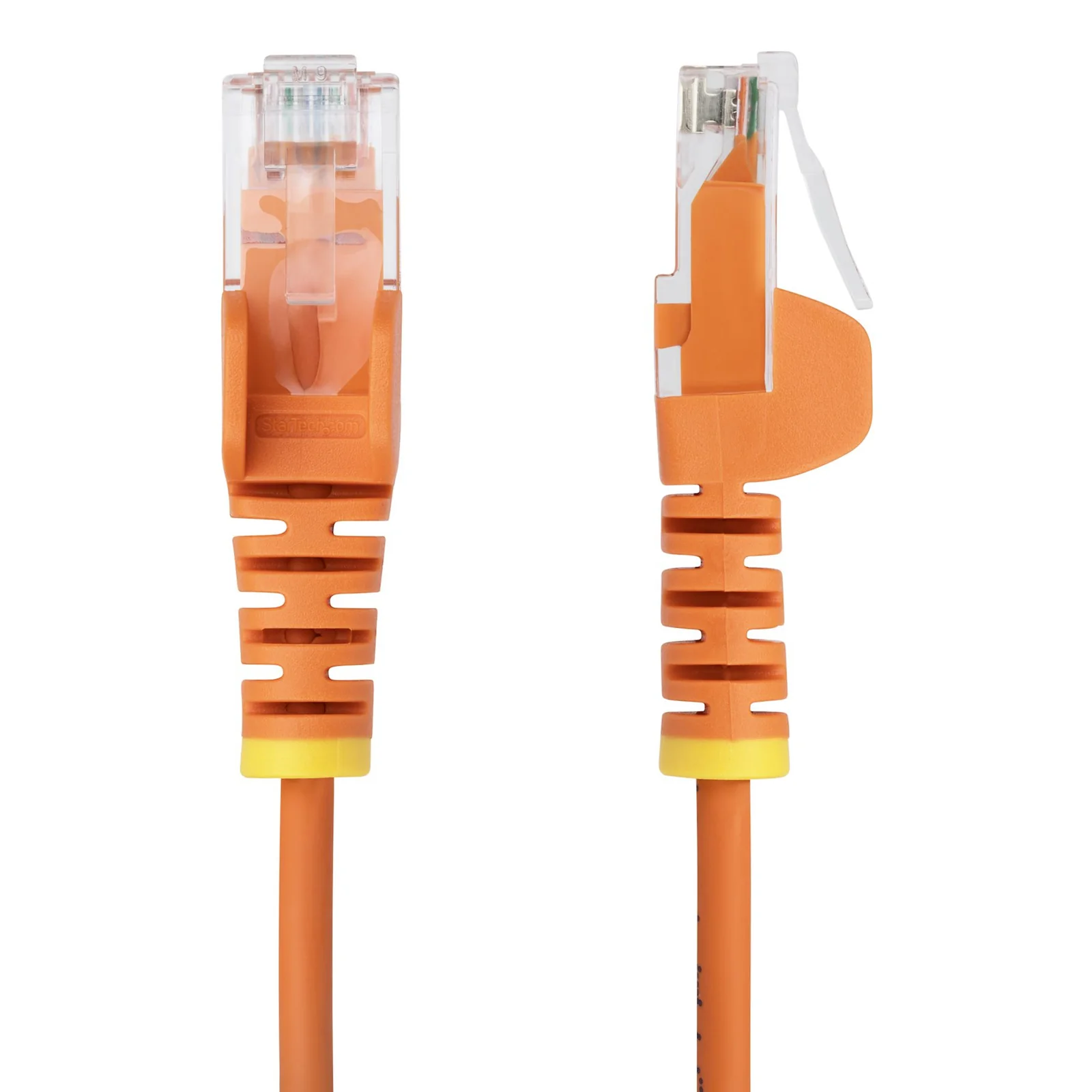 StarTech.com Câble Ethernet CAT6 Orange Fin de 15m, Sans Accroc, 100W PoE, UTP, LSZH, Fil de Cuivre Pur 28AWG, Cordon Patch Réseau RJ45 avec Serre-Câble, Contrôlé Fluke