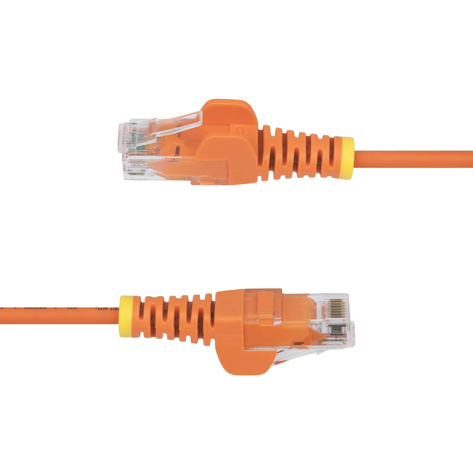 StarTech.com Câble Ethernet CAT6 Orange Fin de 15m, Sans Accroc, 100W PoE, UTP, LSZH, Fil de Cuivre Pur 28AWG, Cordon Patch Réseau RJ45 avec Serre-Câble, Contrôlé Fluke