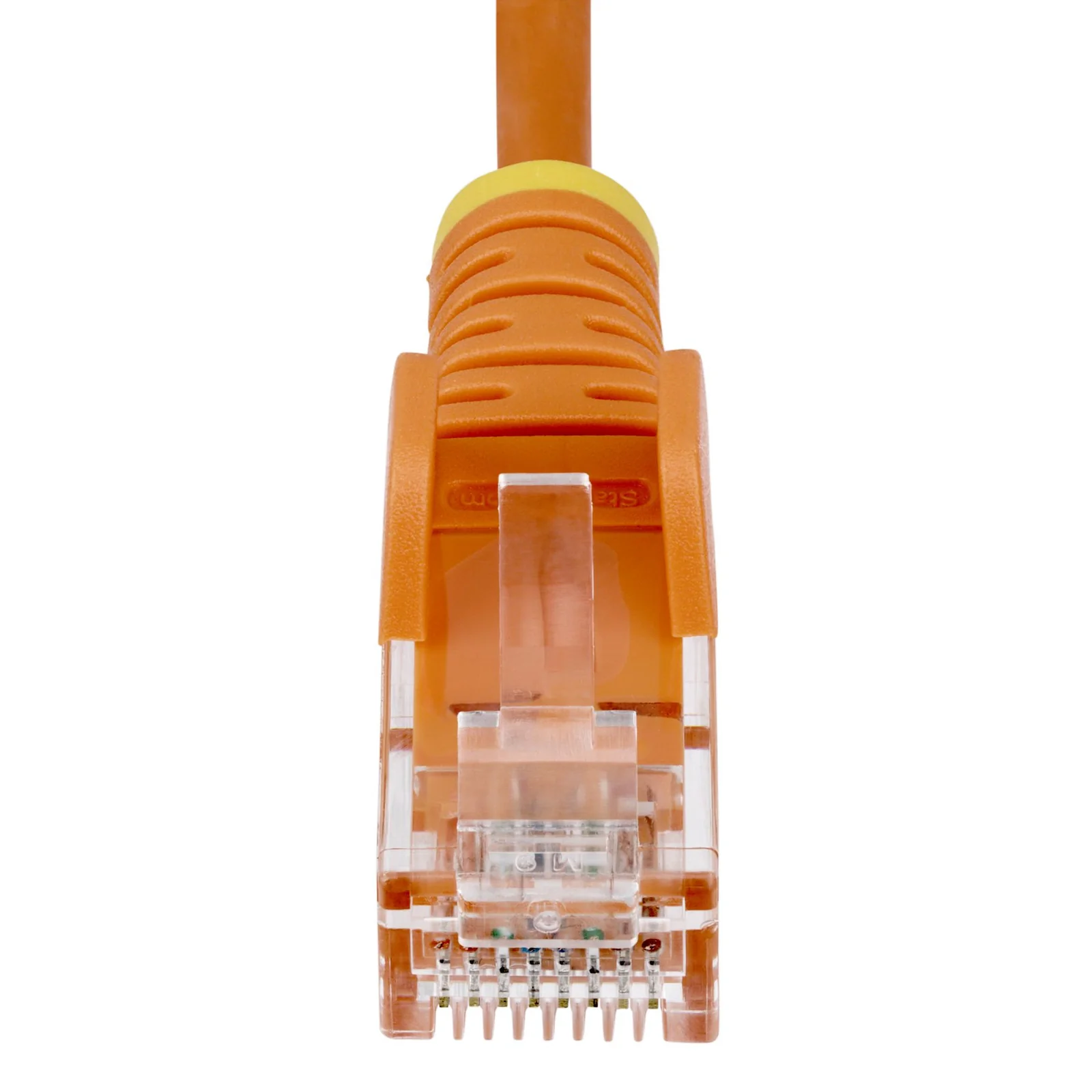 StarTech.com Câble Ethernet CAT6 Orange Fin de 15m, Sans Accroc, 100W PoE, UTP, LSZH, Fil de Cuivre Pur 28AWG, Cordon Patch Réseau RJ45 avec Serre-Câble, Contrôlé Fluke