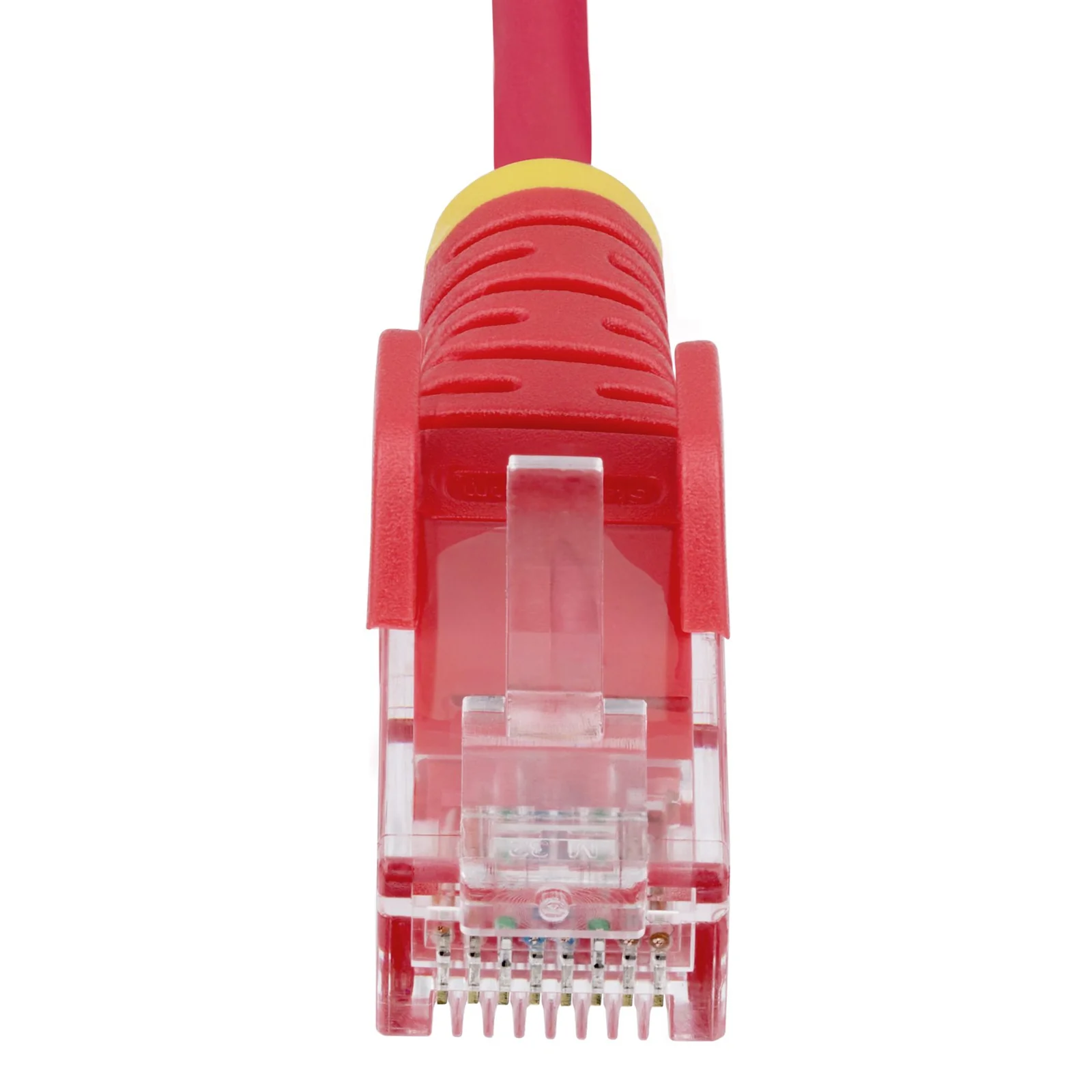StarTech.com Câble Ethernet CAT6 Rouge Fin de 15m, Sans Accroc, 100W PoE, UTP, LSZH, Fil de Cuivre Pur 28AWG, Cordon Patch Réseau RJ45 avec Serre-Câble, Contrôlé Fluke