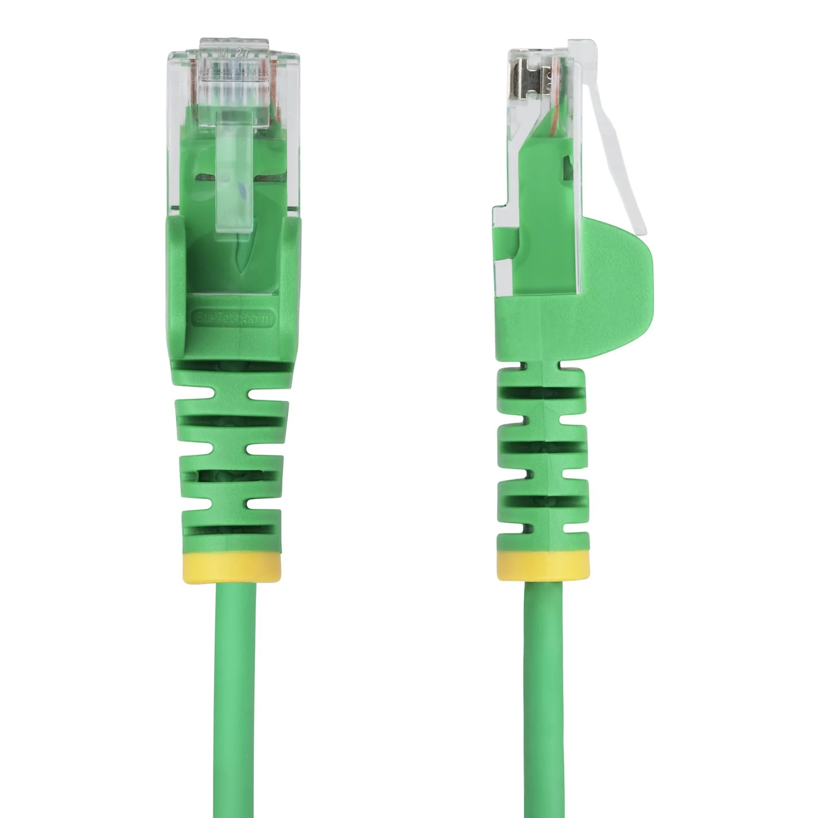 StarTech.com Câble Ethernet CAT6 Vert Fin de 15m, Sans Accroc, 100W PoE, UTP, LSZH, Fil de Cuivre Pur 28AWG, Cordon Patch Réseau RJ45 avec Serre-Câble, Contrôlé Fluke