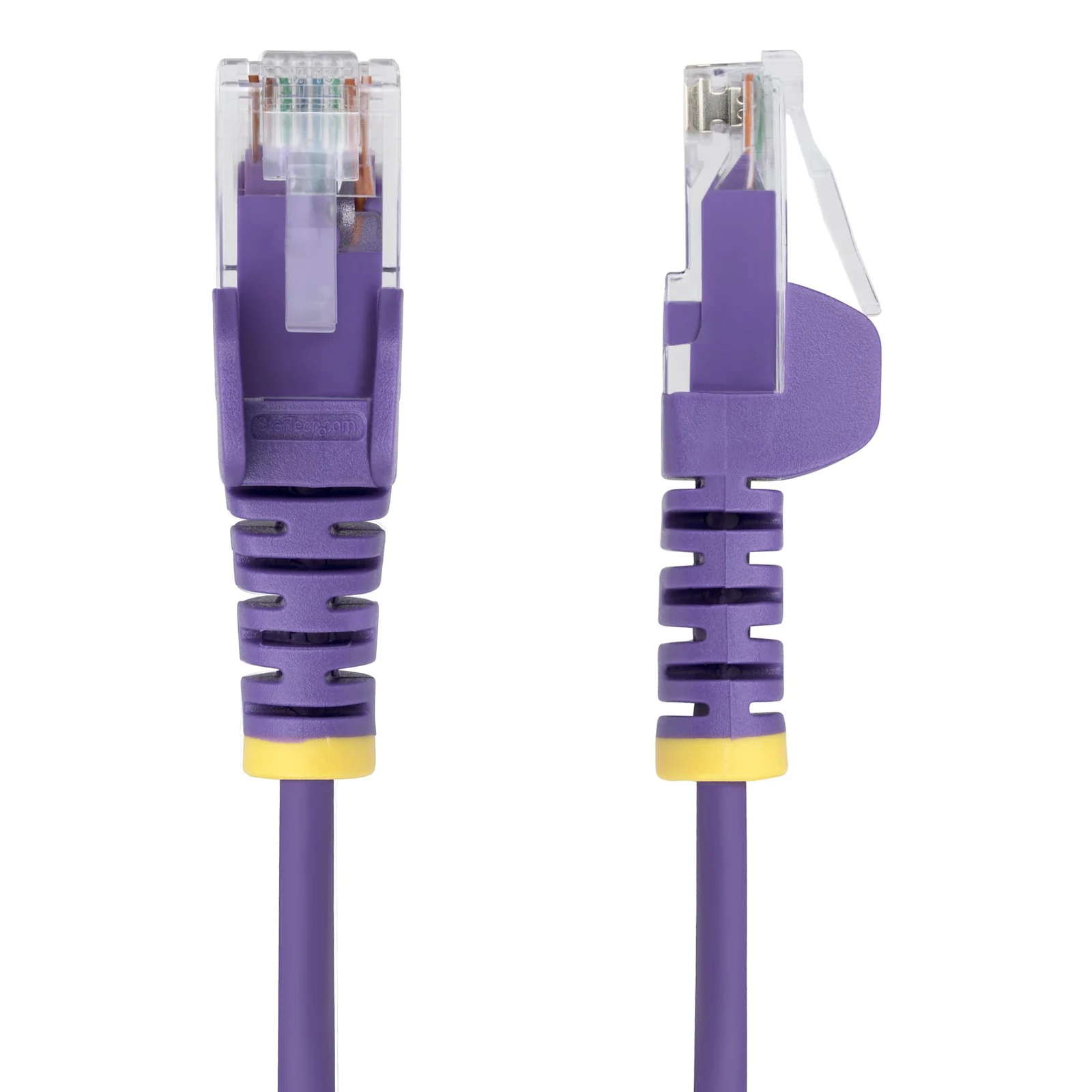 StarTech.com Câble Ethernet CAT6 Violet Fin de 15m, Sans Accroc, 100W PoE, UTP, LSZH, Fil de Cuivre Pur 28AWG, Cordon Patch Réseau RJ45 avec Serre-Câble, Contrôlé Fluke