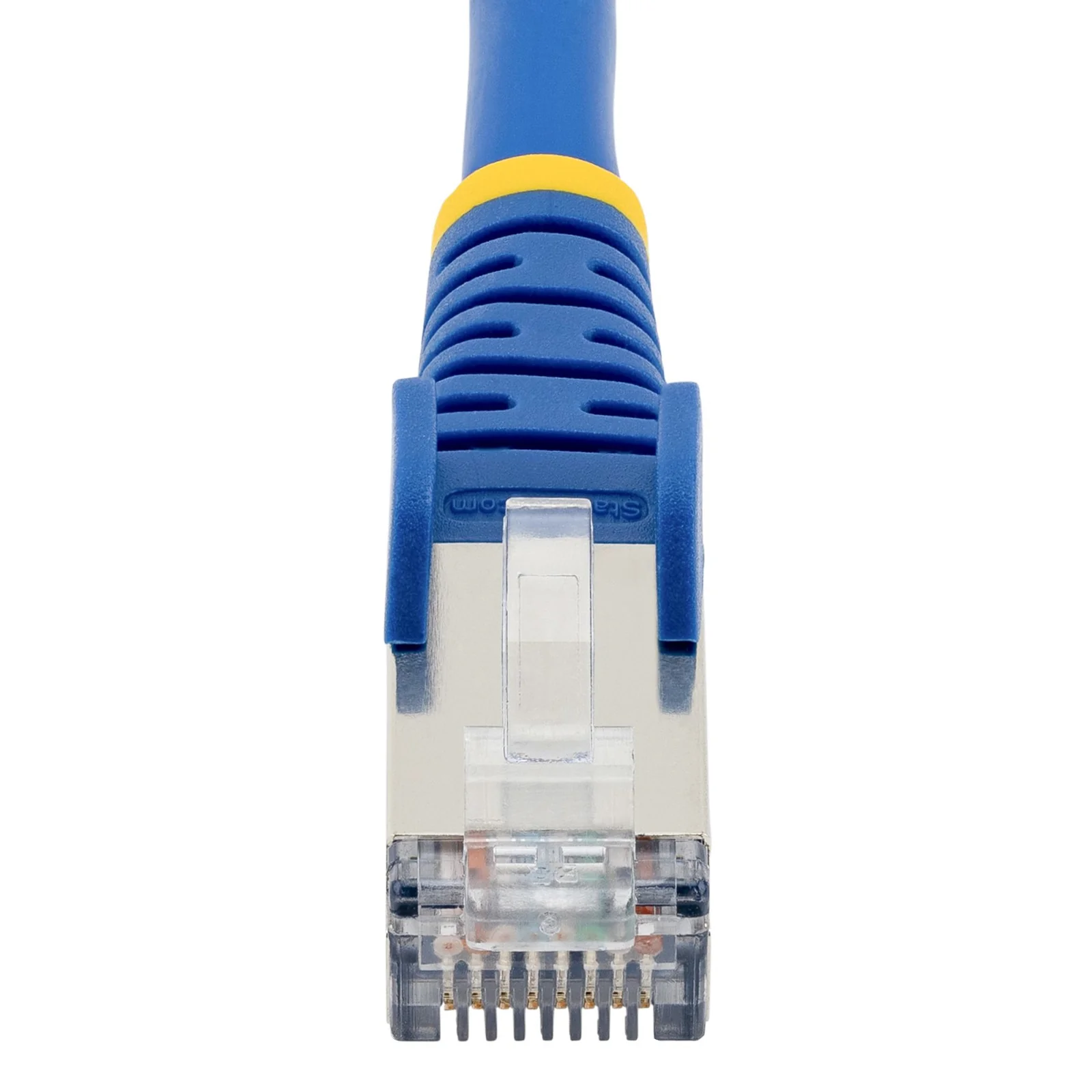 StarTech.com Câble Ethernet CAT6a 7,5m - Low Smoke Zero Halogen (LSZH) - 10 Gigabit 500MHz 100W PoE RJ45 S/FTP Cordon de Raccordement Réseau Snagless Bleu avec Décharge de Tension