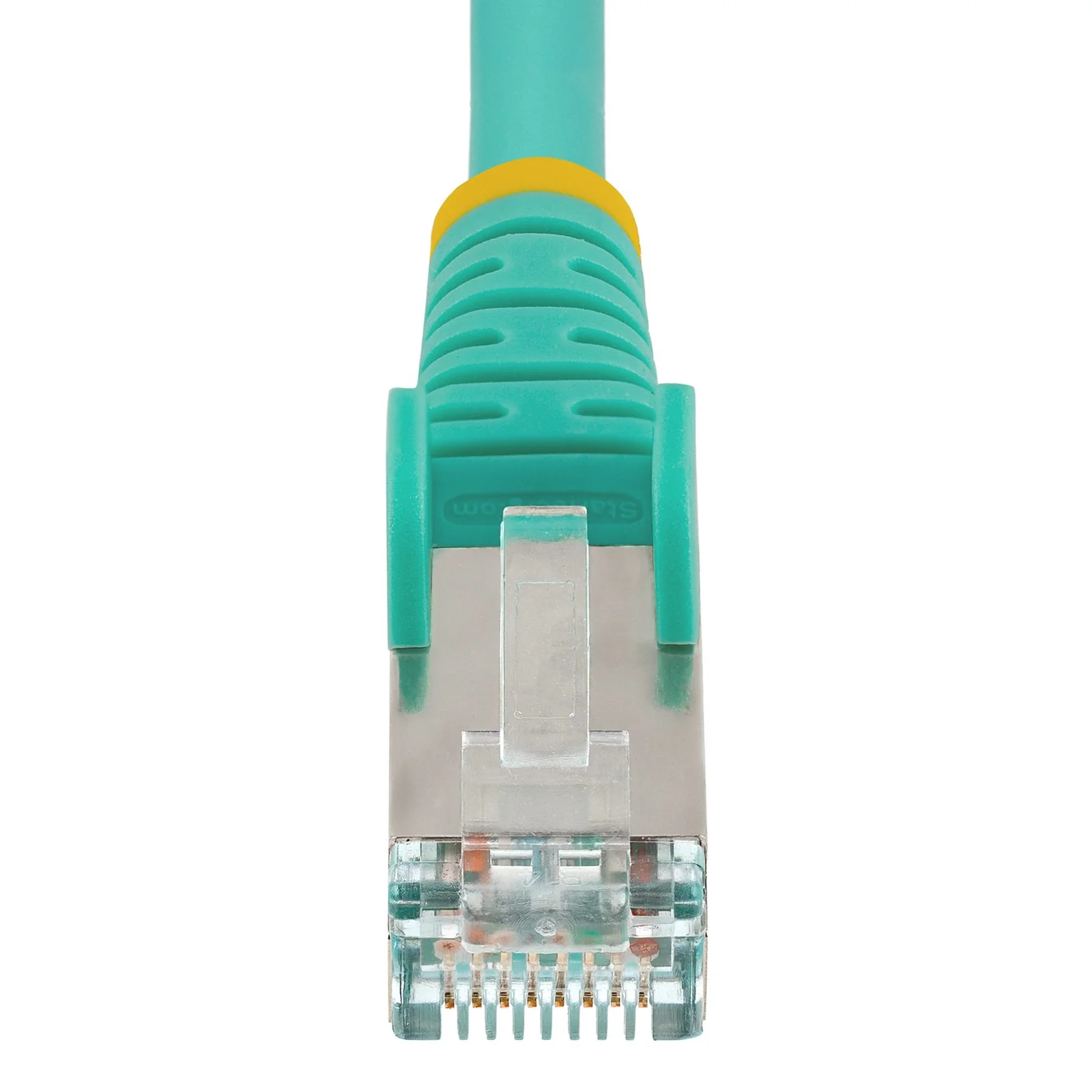 StarTech.com Câble Ethernet CAT6a 7,5m - Low Smoke Zero Halogen (LSZH) - 10 Gigabit 500MHz 100W PoE RJ45 S/FTP Cordon de Raccordement Réseau Snagless Turquoise avec Décharge de Tension