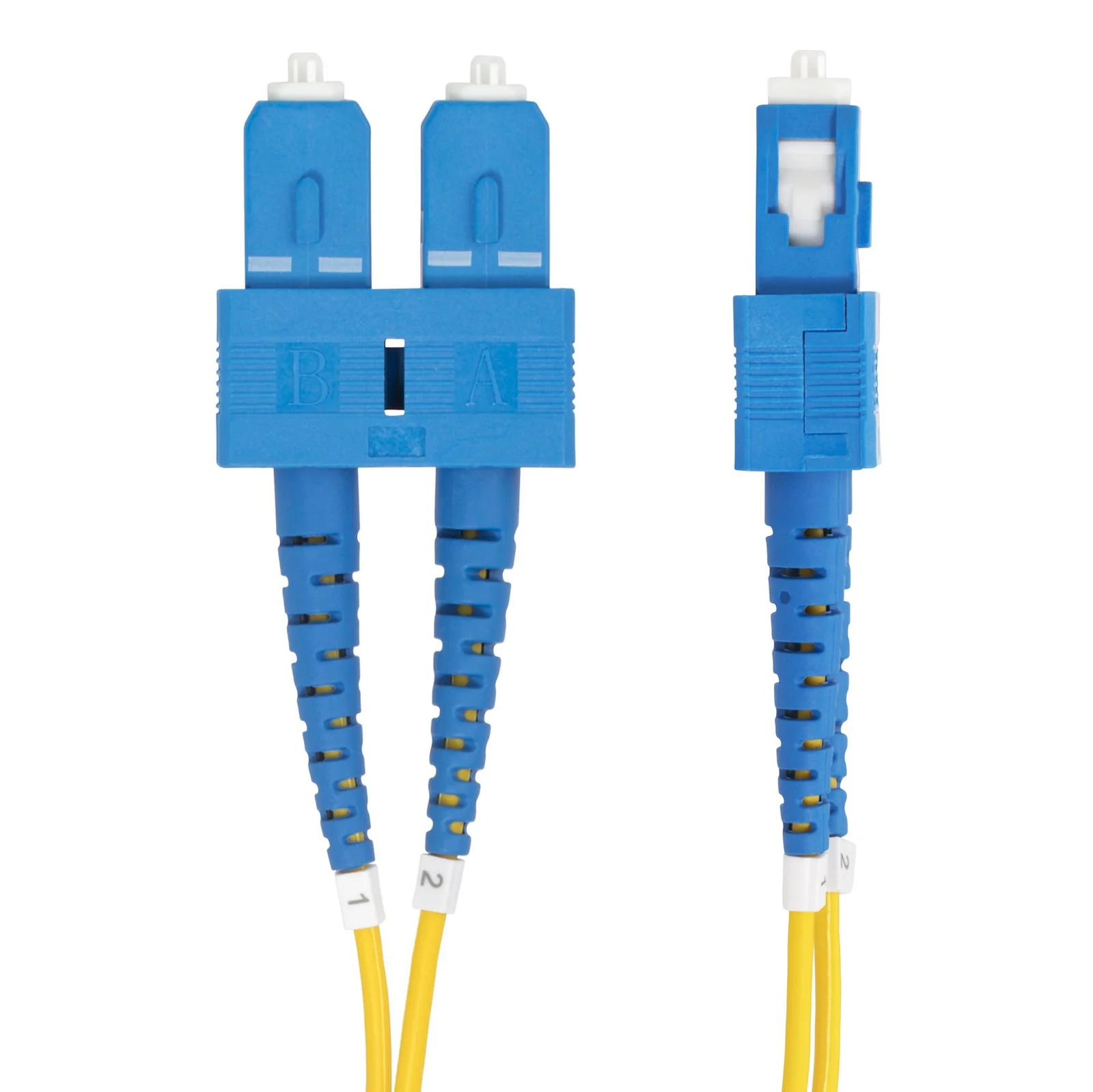 StarTech.com Câble Fibre Optique de 1m Duplex Monomode SC à SC (UPC) OS2, 9/125µm, 40G/100G, Cordon Fibre Optique, Insensible à la Courbure, Faible Perte d'Insertion, Cordon Patch Fibre LSZH