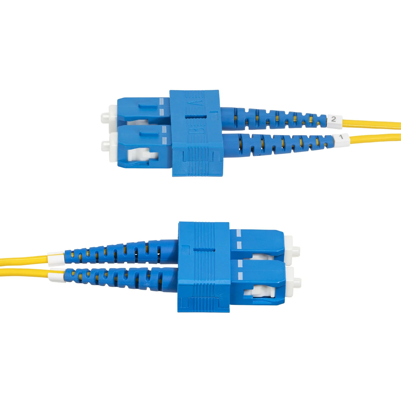 StarTech.com Câble Fibre Optique de 1m Duplex Monomode SC à SC (UPC) OS2, 9/125µm, 40G/100G, Cordon Fibre Optique, Insensible à la Courbure, Faible Perte d'Insertion, Cordon Patch Fibre LSZH