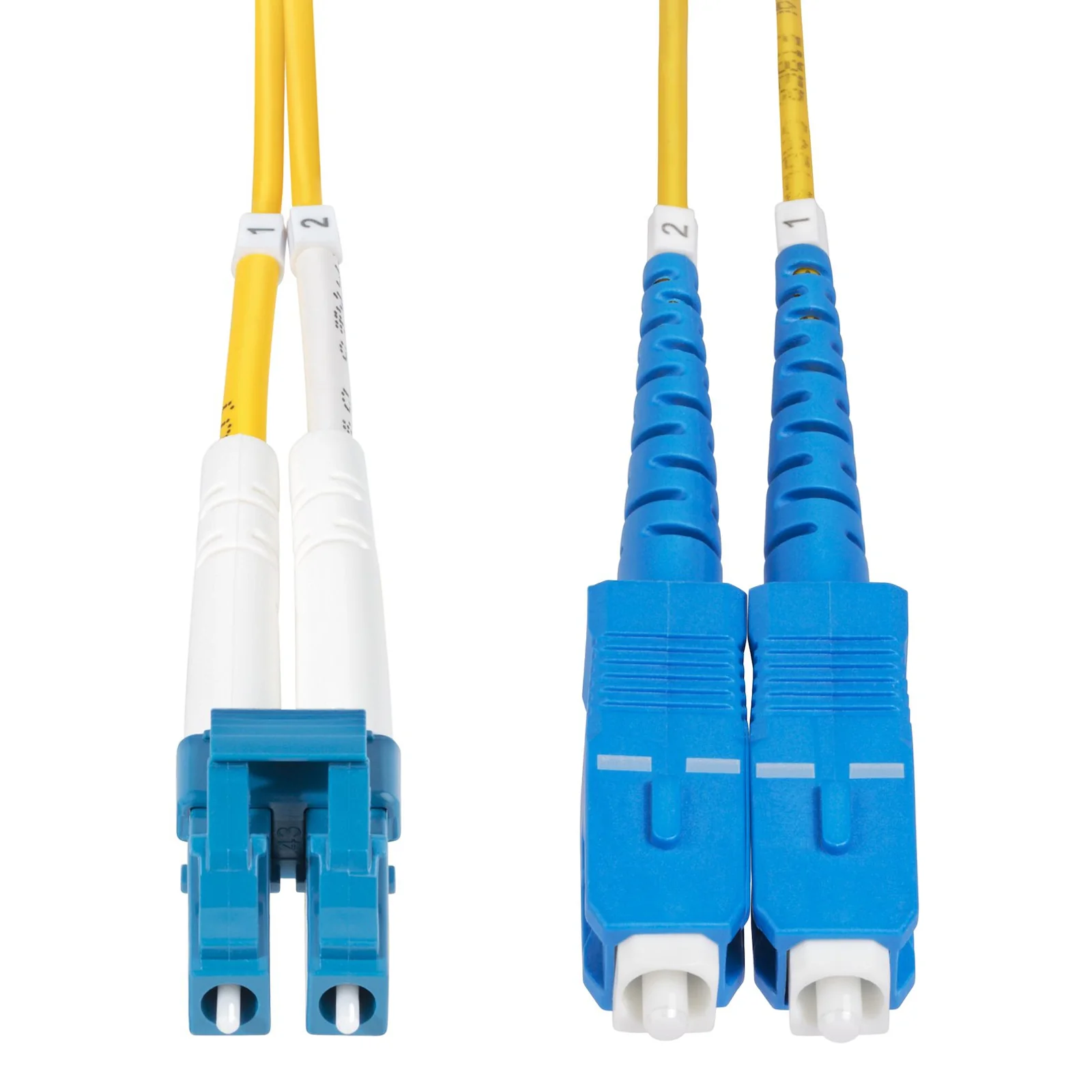StarTech.com Câble Fibre Optique de 50m Duplex Monomode LC vers SC(UPC) OS2, 9/125µm, 100G, Cordon Fibre Optique, Insensible à la Courbure, Faible Perte d'Insertion, Cordon Patch Fibre LSZH