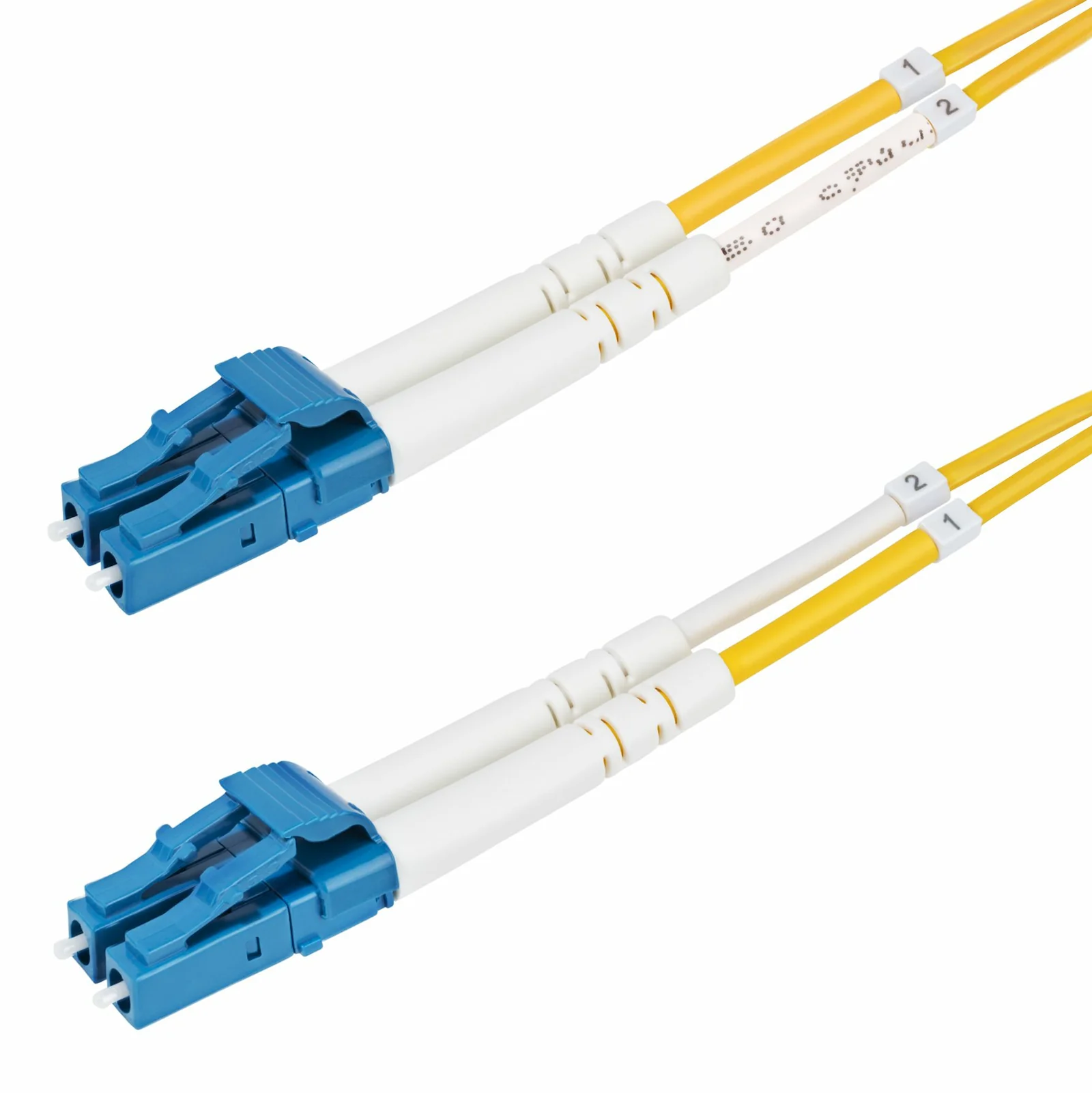 Câble Fibre Optique de 5m Duplex Monomode LC à LC (UPC) OS2, 9/125µm, 100G, Cordon Fibre Optique, Insensible à la Courbure, Faible Perte d'Insertion, Cordon Patch Fibre LSZH