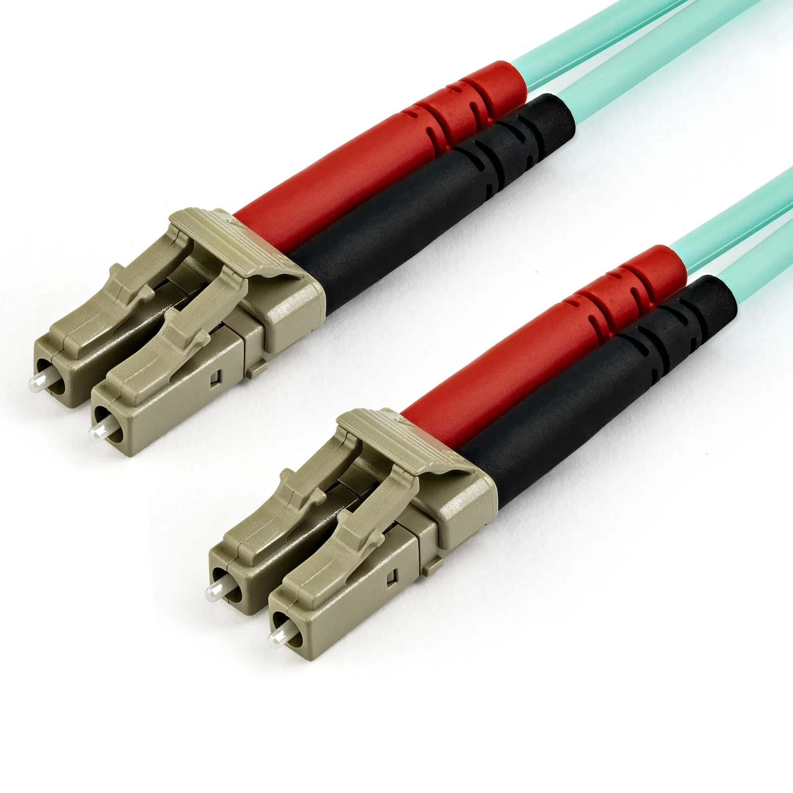 Câble Fibre Optique Multimode de 10m LC/UPC à LC/UPC OM4, Fibre Zipcord 50/125µm LOMMF/VCSEL, Réseaux 100G, Faible Perte d'Insertion, Cordon de Raccordement Fibre LSZH