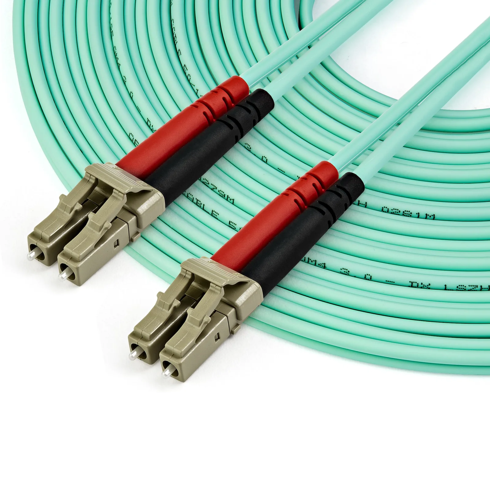 StarTech.com Câble Fibre Optique Multimode de 10m LC/UPC à LC/UPC OM4, Fibre Zipcord 50/125µm LOMMF/VCSEL, Réseaux 100G, Faible Perte d'Insertion, Cordon de Raccordement Fibre LSZH