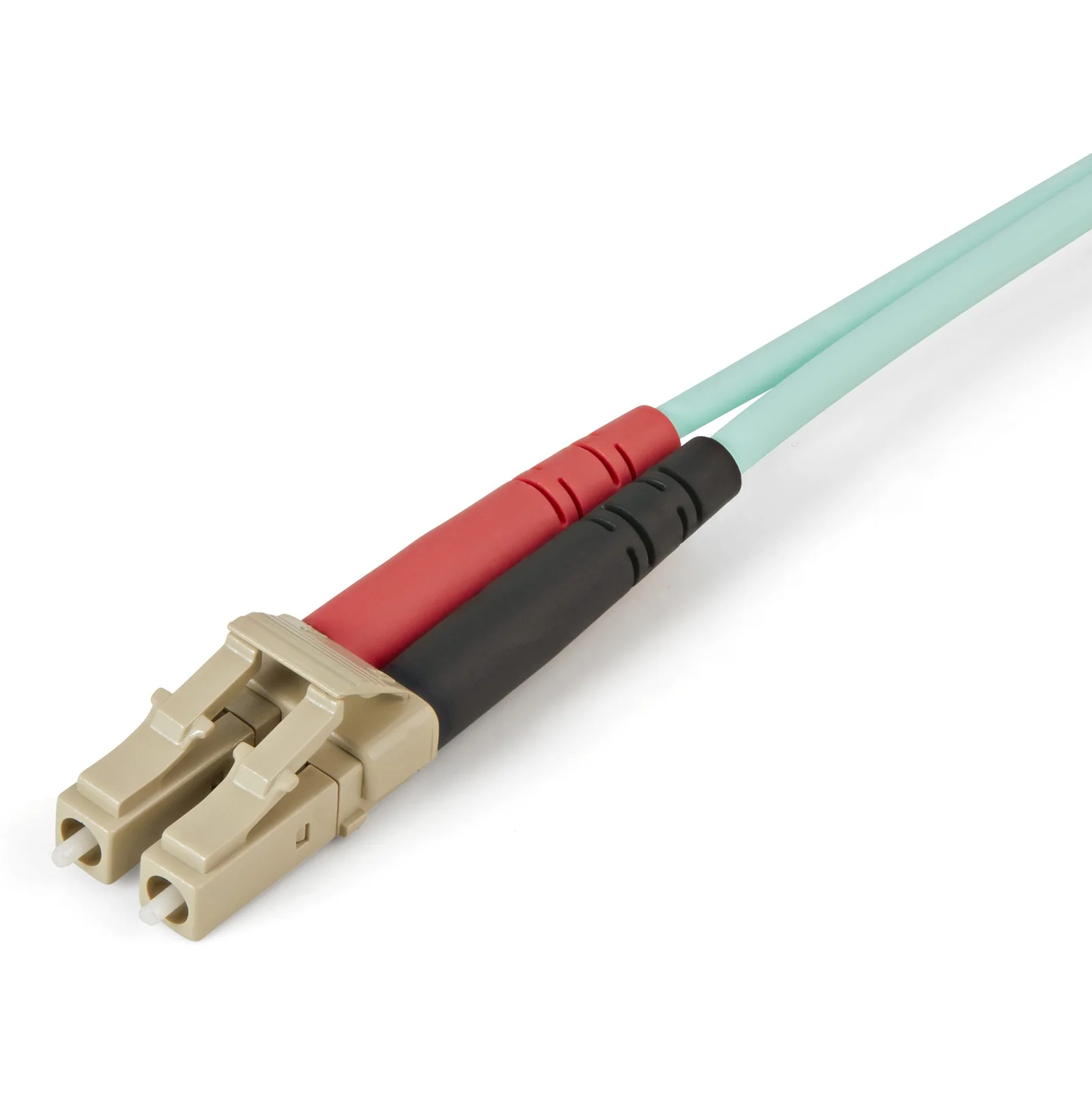 StarTech.com Câble Fibre Optique Multimode de 1m LC/UPC à LC/UPC OM4, Fibre Zipcord 50/125µm LOMMF/VCSEL, Réseaux 100G, Faible Perte d'Insertion, Cordon de Raccordement Fibre LSZH
