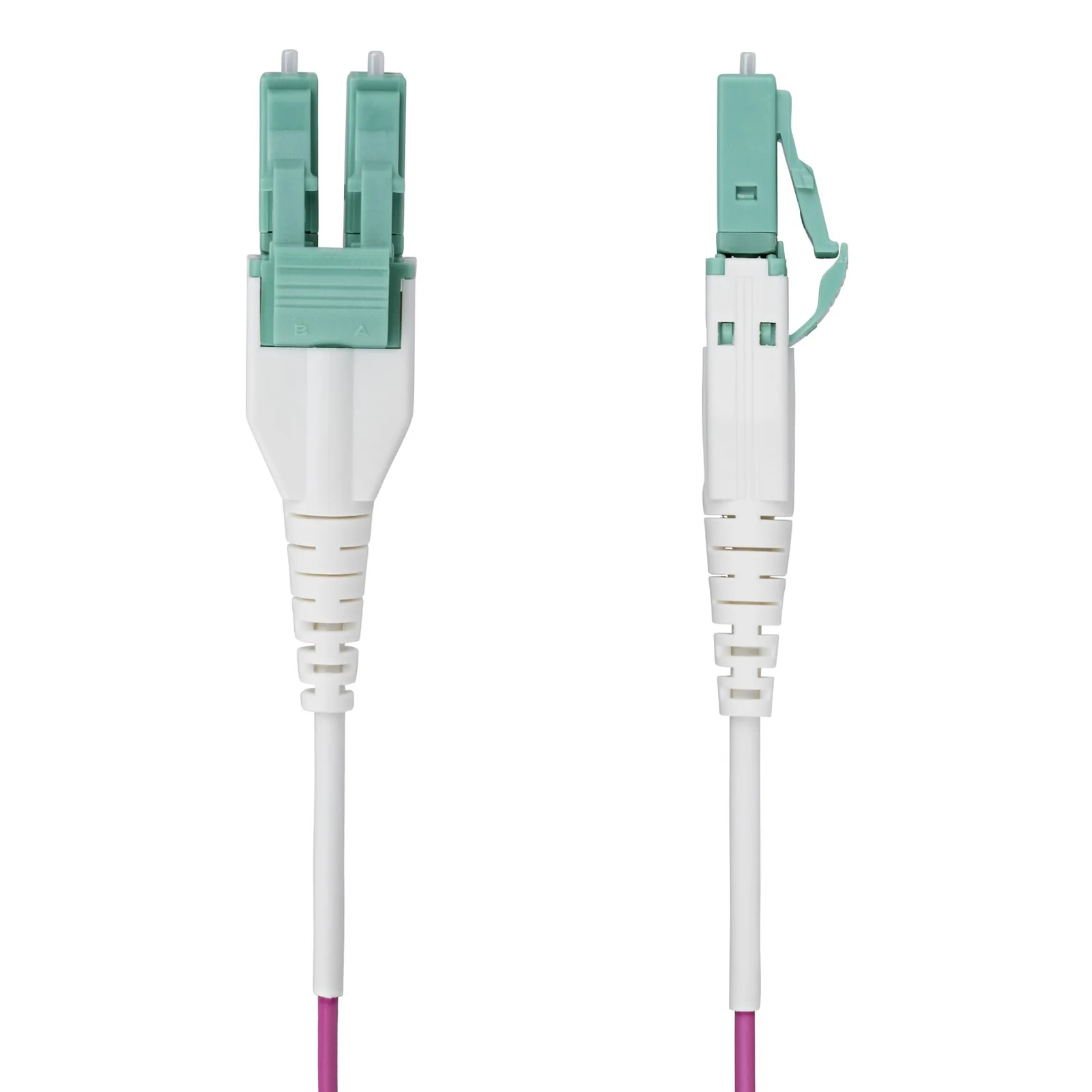 StarTech.com Câble Fibre Optique Multimode OM4 LC vers LC (UPC) de 2m, Erika Violet, 50/125 µm, 40G/100G, LOMMF/VCSEL, Cordon de Raccordement Fibre Optique Uniboot, Certifié OFNR Riser