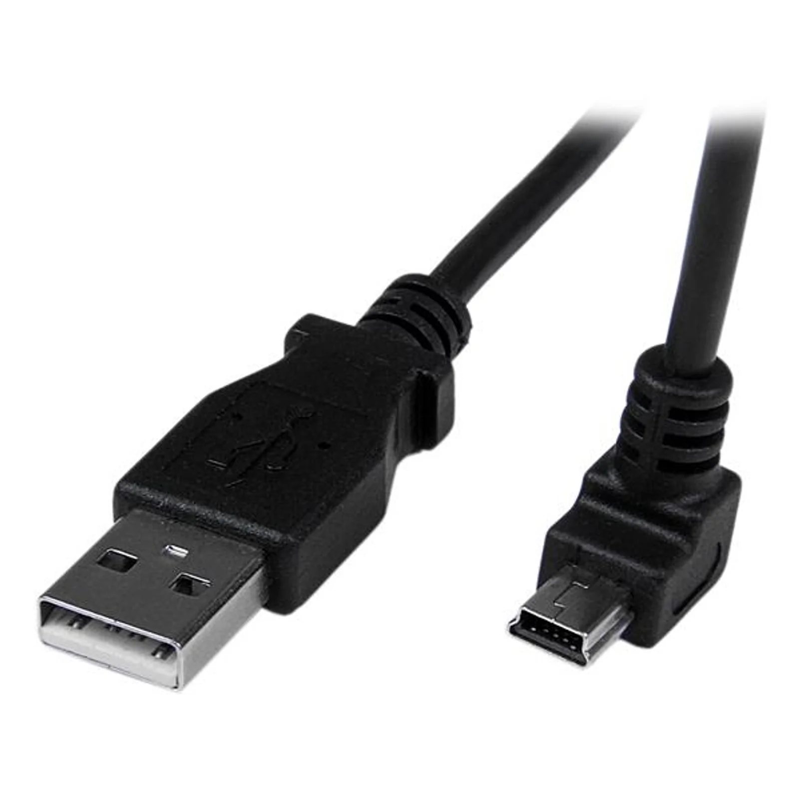 Câble Mini USB 2 m - A vers Mini B coudé 90° vers le bas