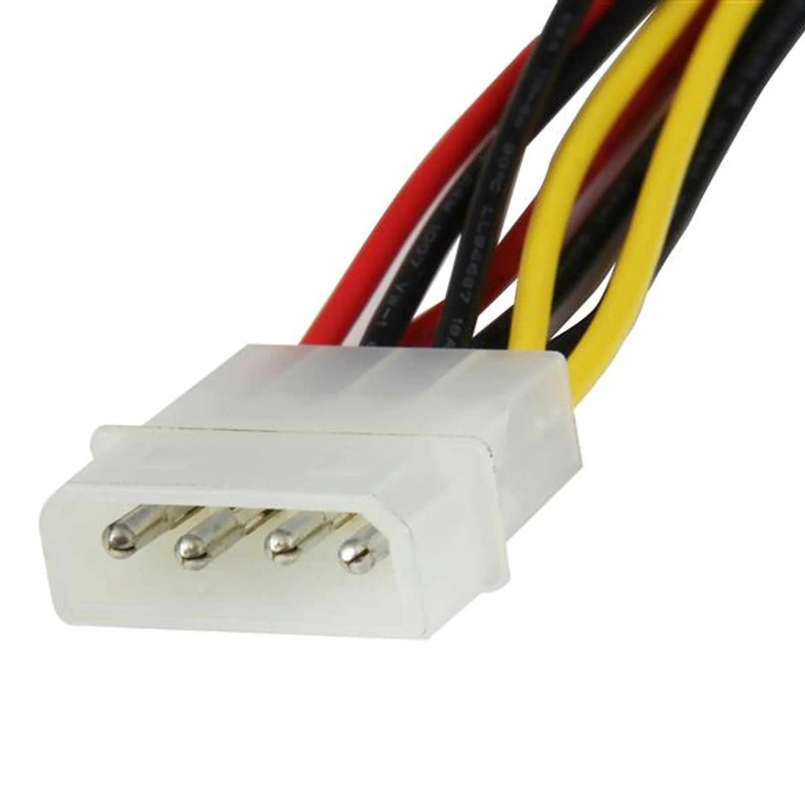StarTech.com Câble répartiteur d'alimentation en Y LP4 vers 2 SATA à angle droit et verrouillage 30 cm - LP4 4 broches vers deux SATA
