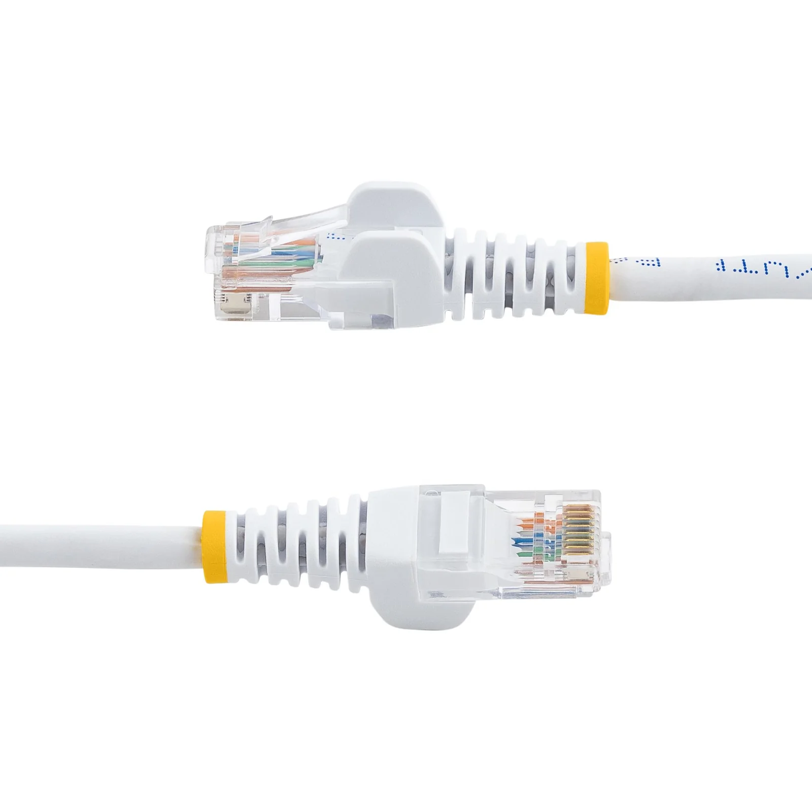 StarTech.com Câble réseau Cat5e UTP sans crochet de 2m - Cordon Ethernet RJ45 anti-accroc - M/M - Blanc