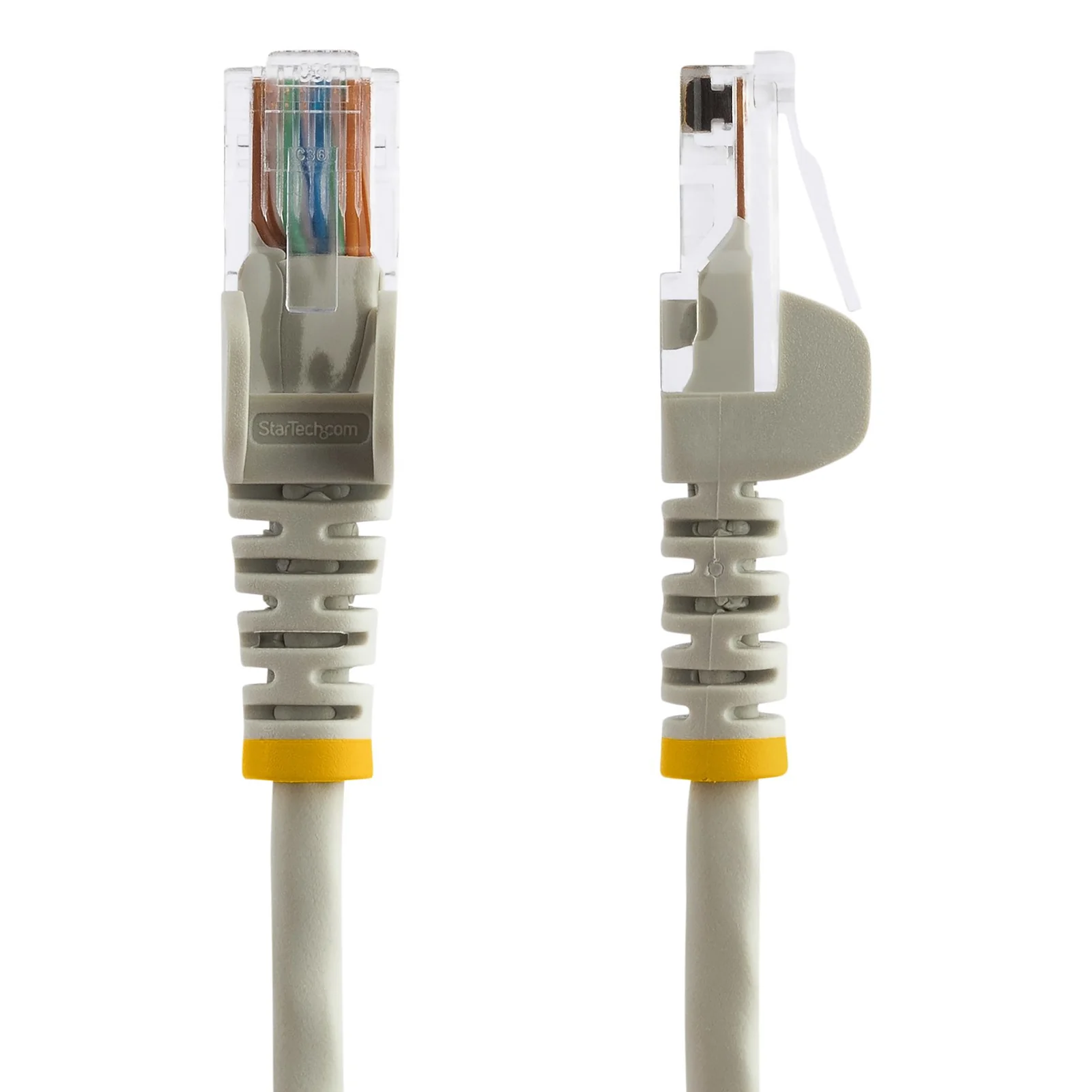 StarTech.com Câble réseau Cat5e UTP sans crochet de 2m - Cordon Ethernet RJ45 anti-accroc - M/M - Gris