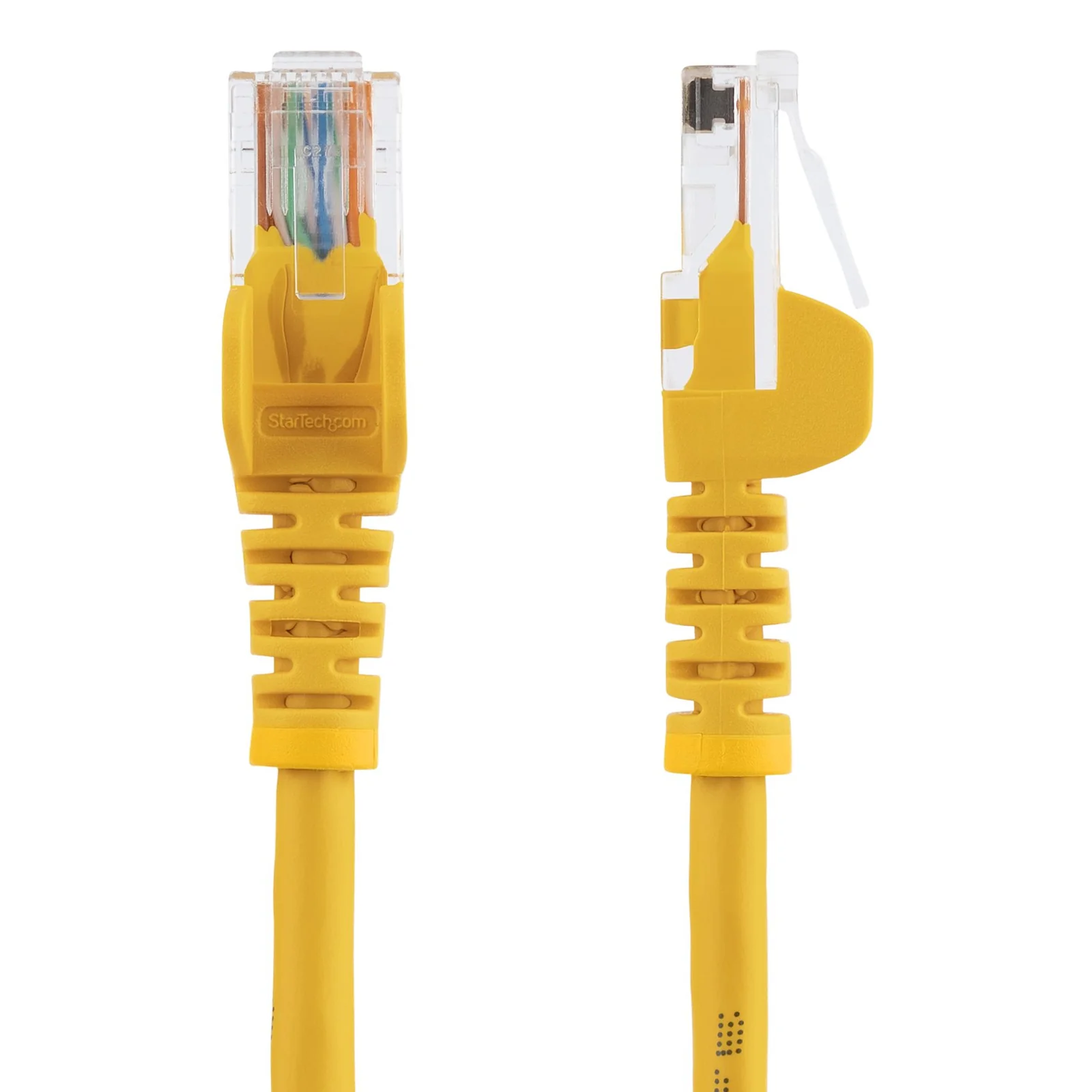 StarTech.com Câble réseau Cat5e UTP sans crochet de 2m - Cordon Ethernet RJ45 anti-accroc - M/M - Jaune