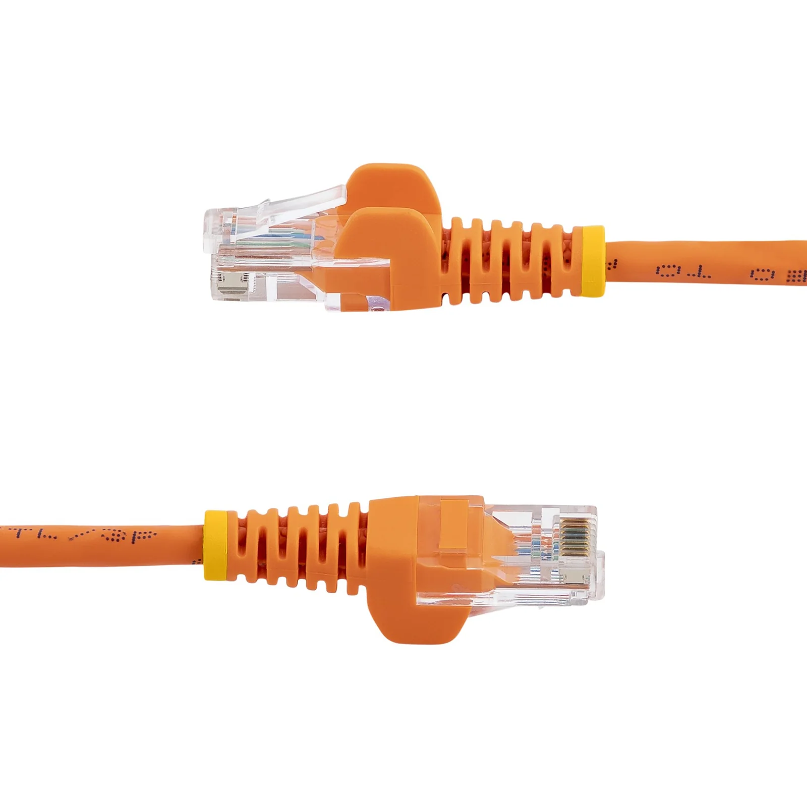 StarTech.com Câble réseau Cat5e UTP sans crochet de 2m - Cordon Ethernet RJ45 anti-accroc - M/M - Orange
