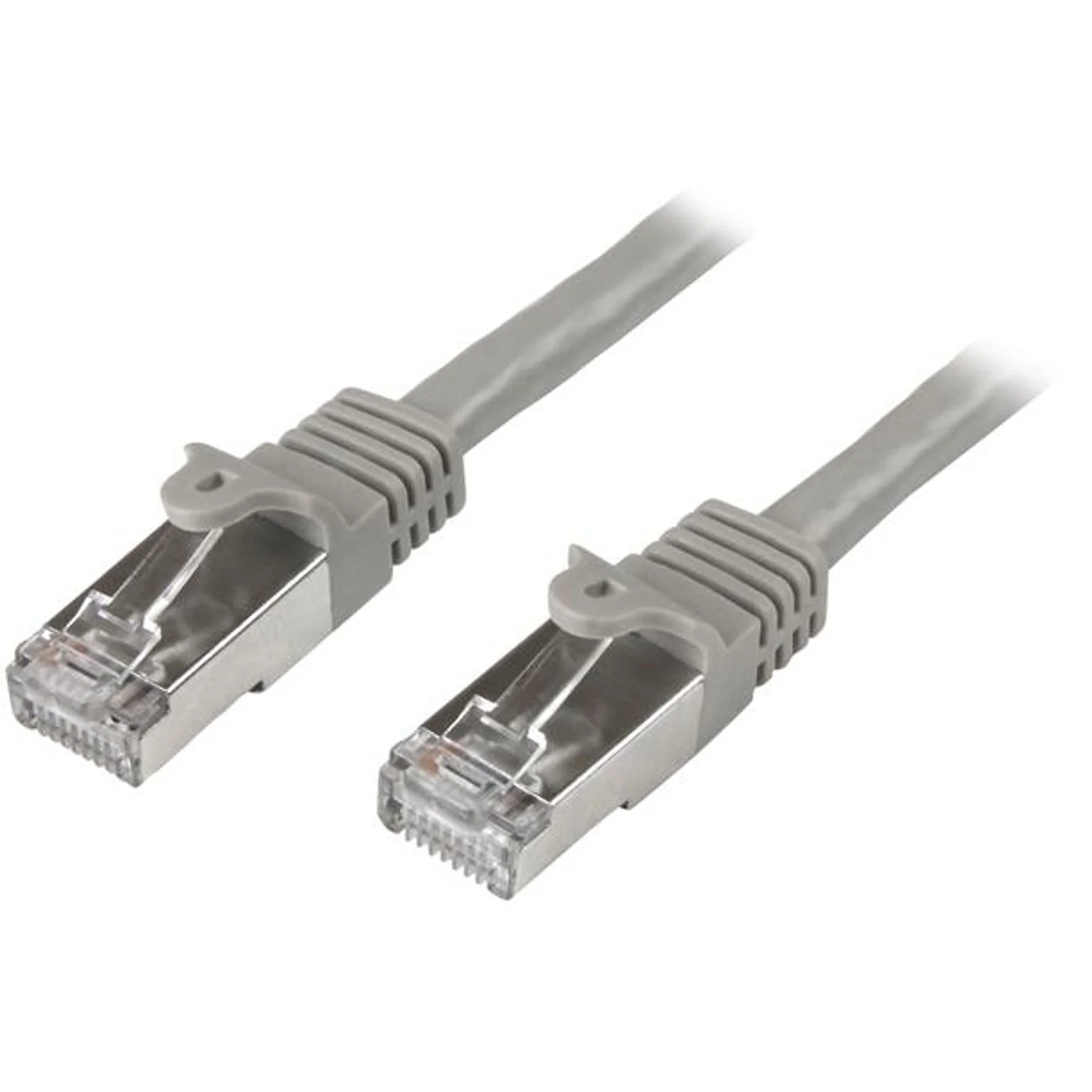 Câble réseau Cat6 blindé SFTP sans crochet de 5 m - Cordon Ethernet RJ45 anti-accroc - M/M - Gris