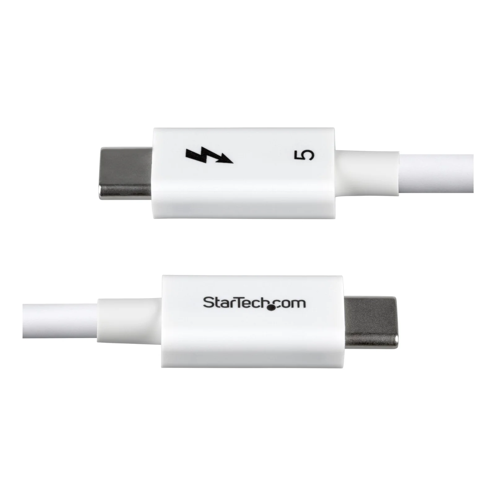 StarTech.com Câble Thunderbolt 5 de 50cm, 80 Gbps/Jusqu'à 120 Gbps, PD 240W, 8K 60Hz, Câble Thunderbolt Certifié, Compatible avec Thunderbolt 4/USB4/USB-C - Blanc