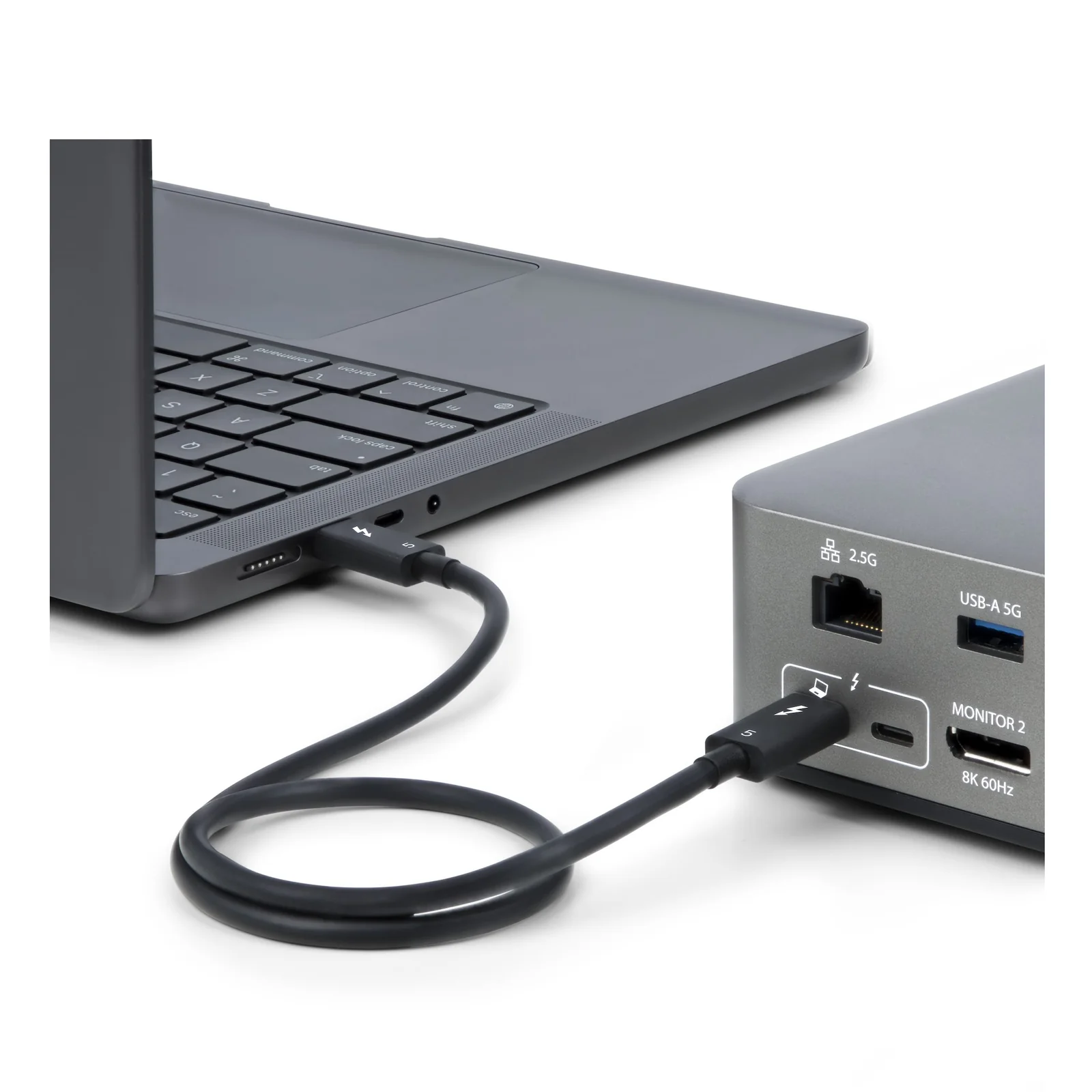 StarTech.com Câble Thunderbolt 5 de 50cm, 80 Gbps/Jusqu'à 120 Gbps, PD 240W, 8K 60Hz, Câble Thunderbolt Certifié, Compatible avec Thunderbolt 4/USB4/USB-C - Blanc