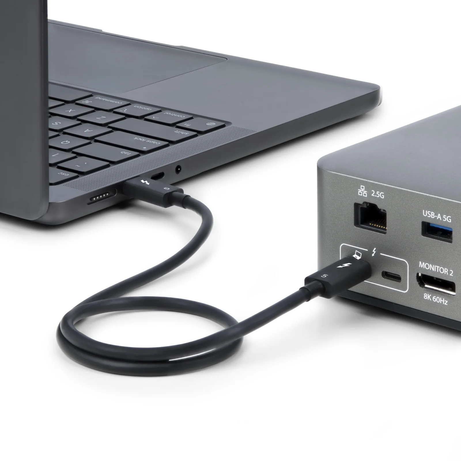 StarTech.com Câble Thunderbolt 5 de 50cm, 80Gbps/Jusqu'à 120Gbps, 240W PD, 8K 60Hz, Câble Thunderbolt Certifié, Compatible avec Thunderbolt 4/USB4/USB-C