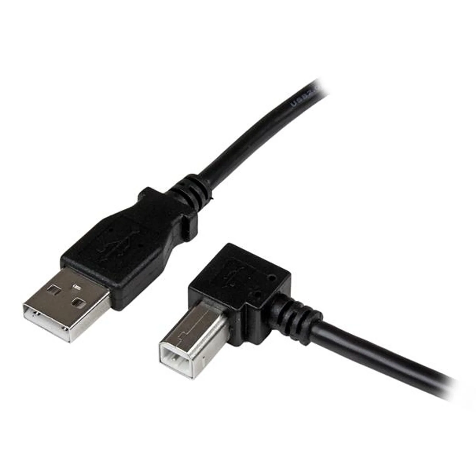 Câble USB 2.0 A vers USB B Coudé à droite Mâle / Mâle pour imprimante - 2 m - Noir