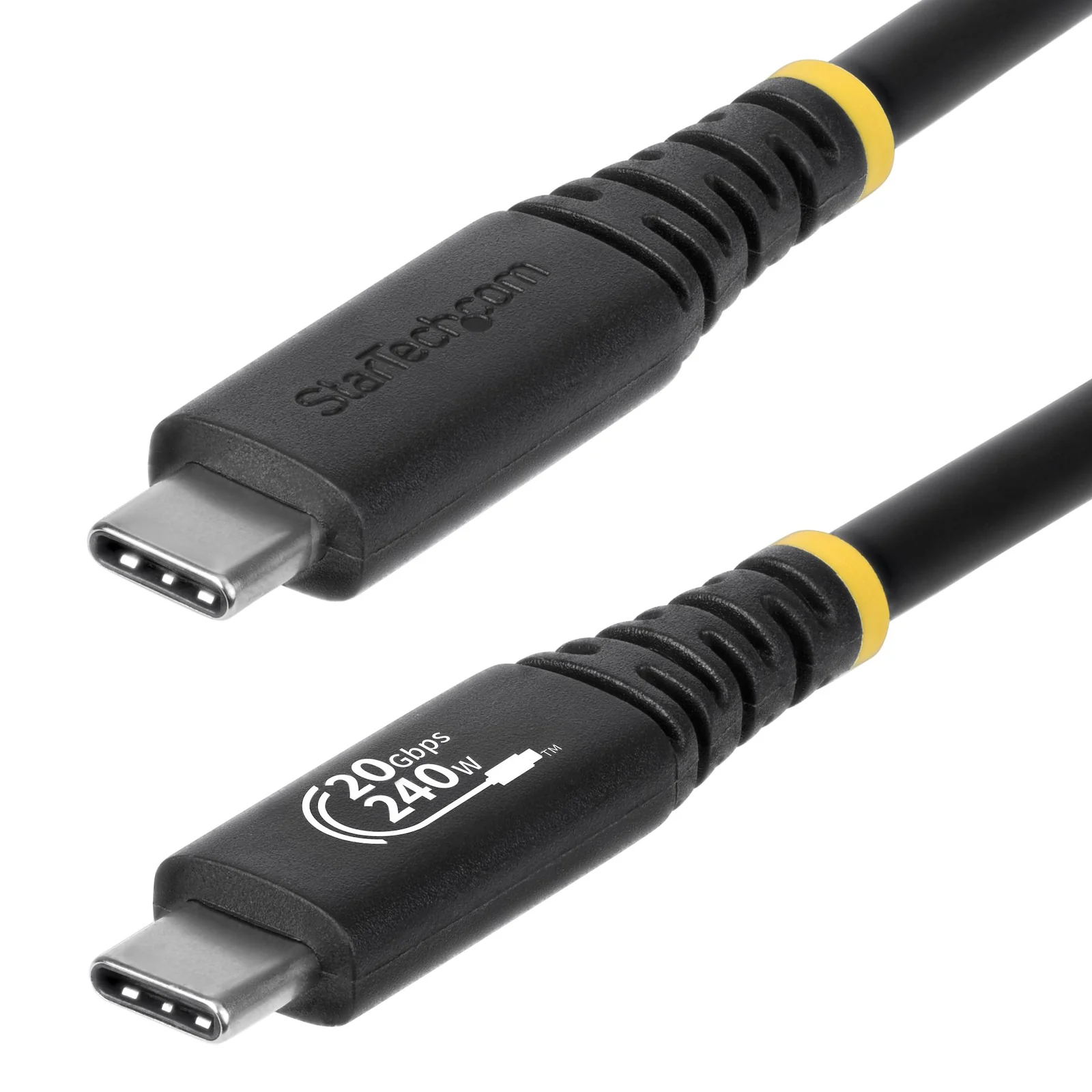 Câble USB 4 de 2 m, 20 Gbps, Câble USB-C Certifié USB-IF, PD EPR 240 W, DP 1.4 4K 120 Hz, Gaine TPE, Cordon USB-C Noir